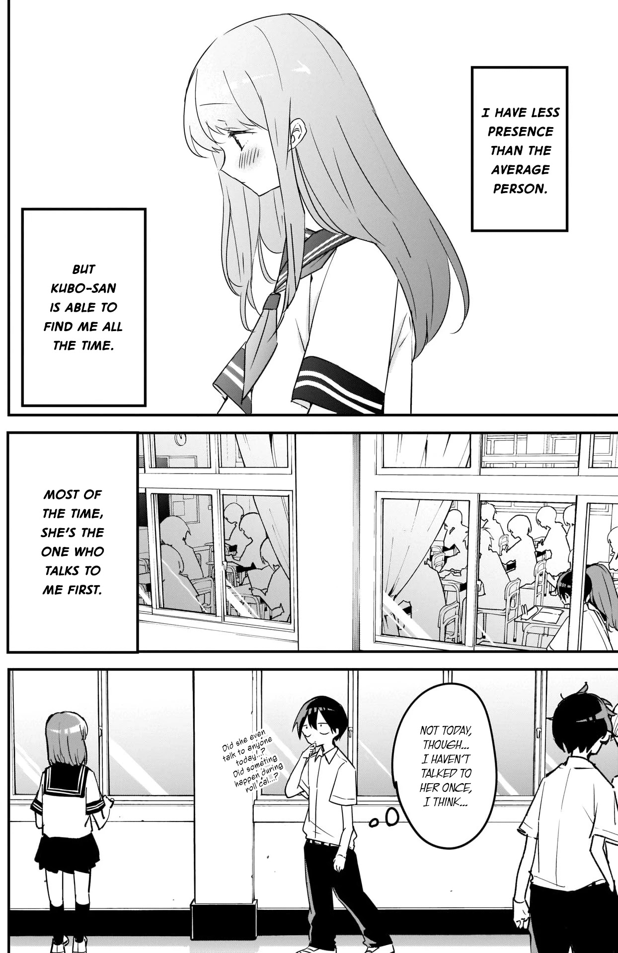 Kubo-san Doesn't Leave Me Be (a Mob) Chapter 76 page 2 - Chapter 76: Voice and Written Words