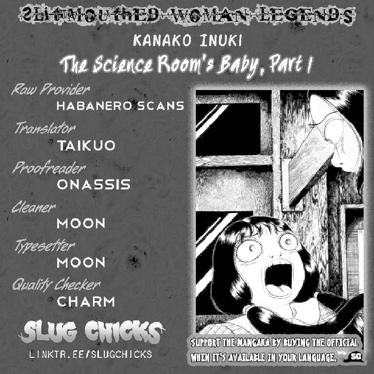 Kuchisake Onna Densetsu Chapter 7 page 1 - Chapter 7: The Science Room's Baby Pt. 1