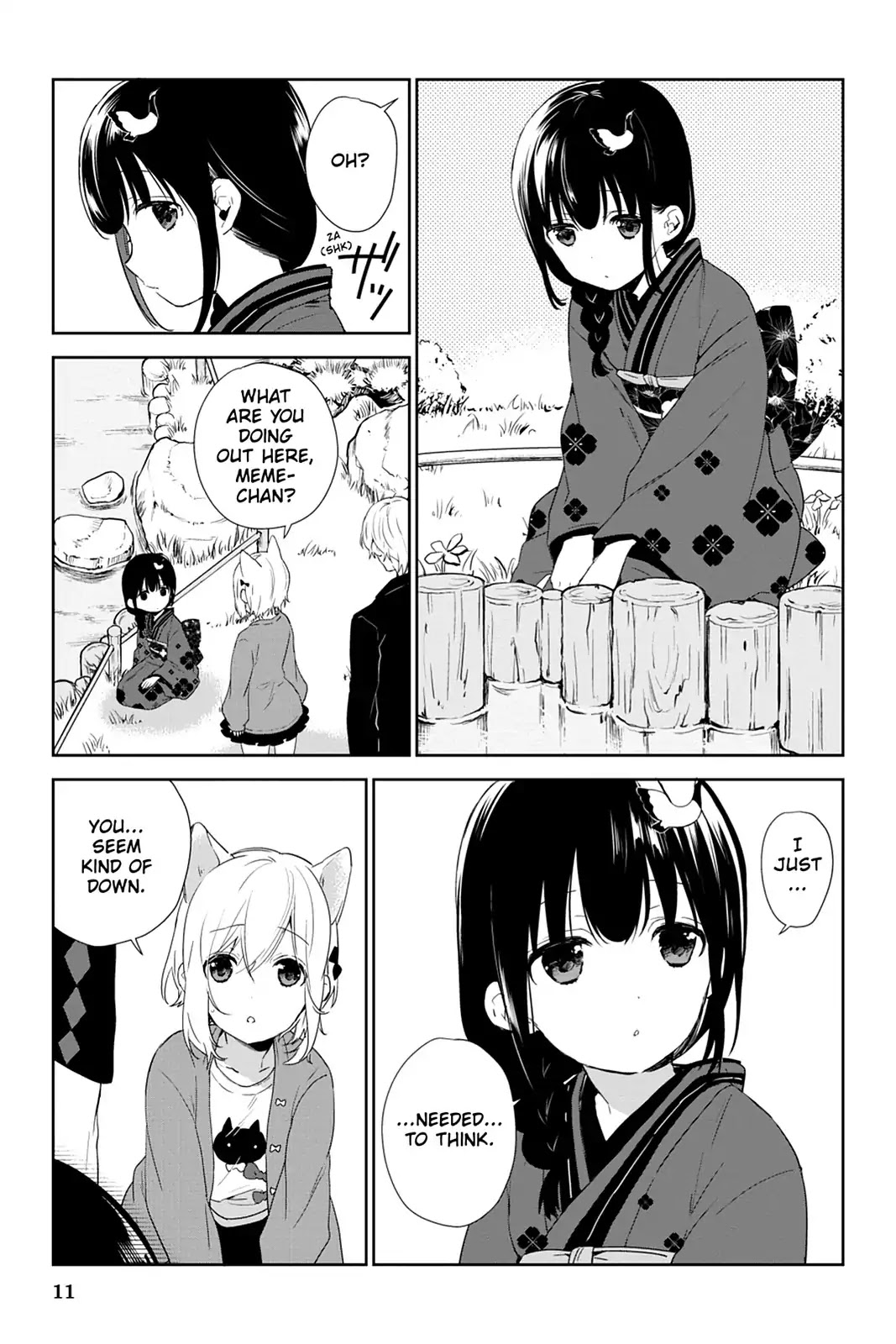 Kudamimi no Neko Chapter 37 page 13 - Chapter 37: Vol.8 Page 37: WATERFALL TRAINING WITH MEME-CHAN