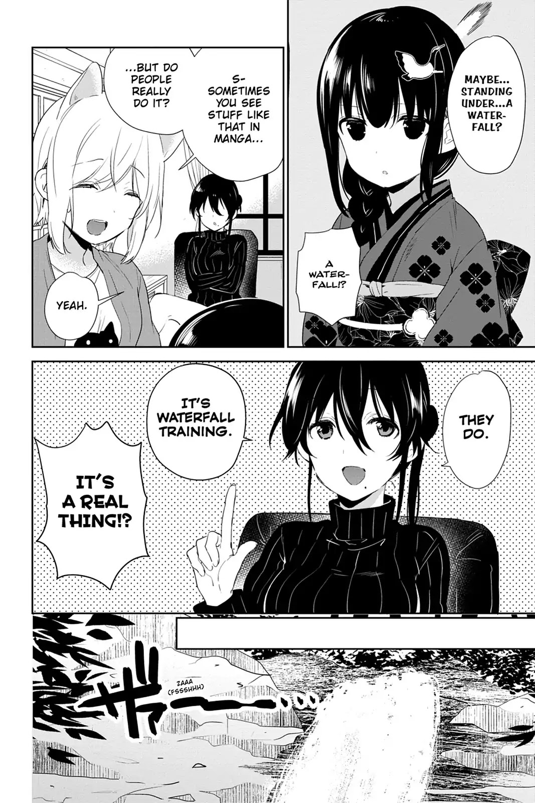 Kudamimi no Neko Chapter 37 page 18 - Chapter 37: Vol.8 Page 37: WATERFALL TRAINING WITH MEME-CHAN
