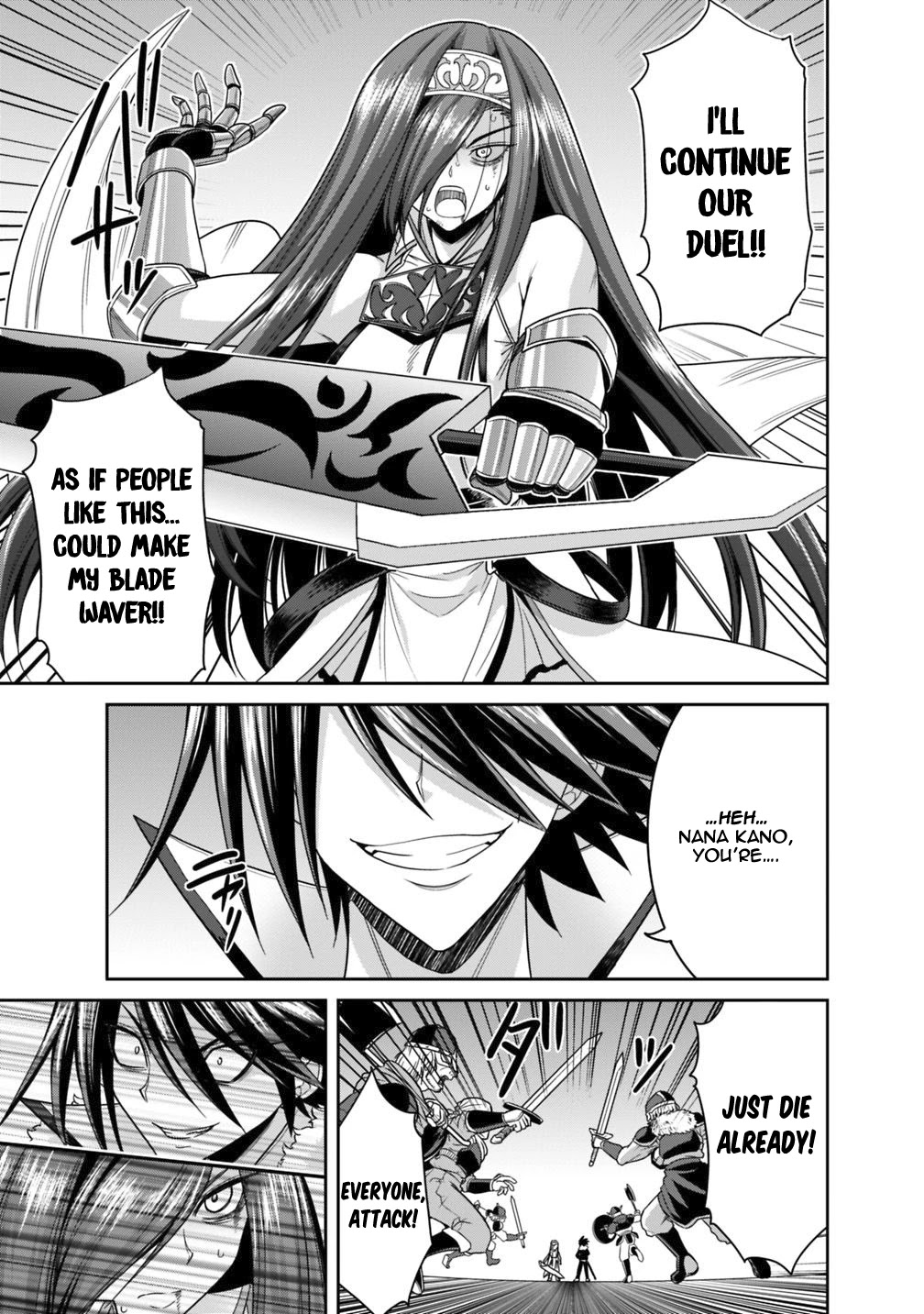 Kujibiki Tokushou Musou Harem-ken Chapter 15.1 page 8 - Chapter 15.1 - 15.2: Brave Women! Put An End To The Barbarian Army's Ambition! Part I