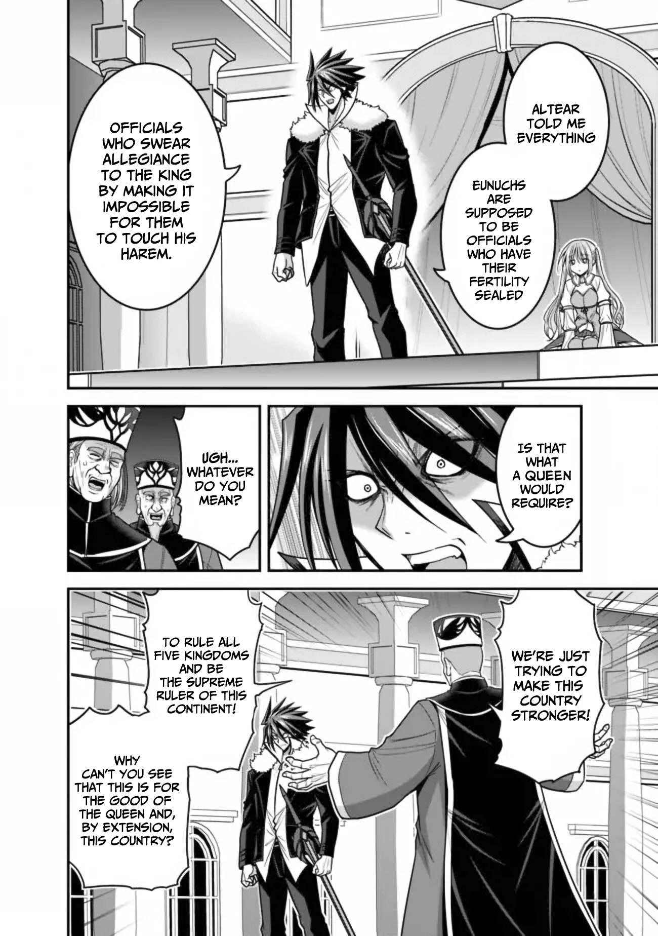Kujibiki Tokushou Musou Harem-ken Chapter 31.1 page 5 - Chapter 31.1 - 31.2: The mercy of the young queen! The 5th baron's Iron fist of wrath!