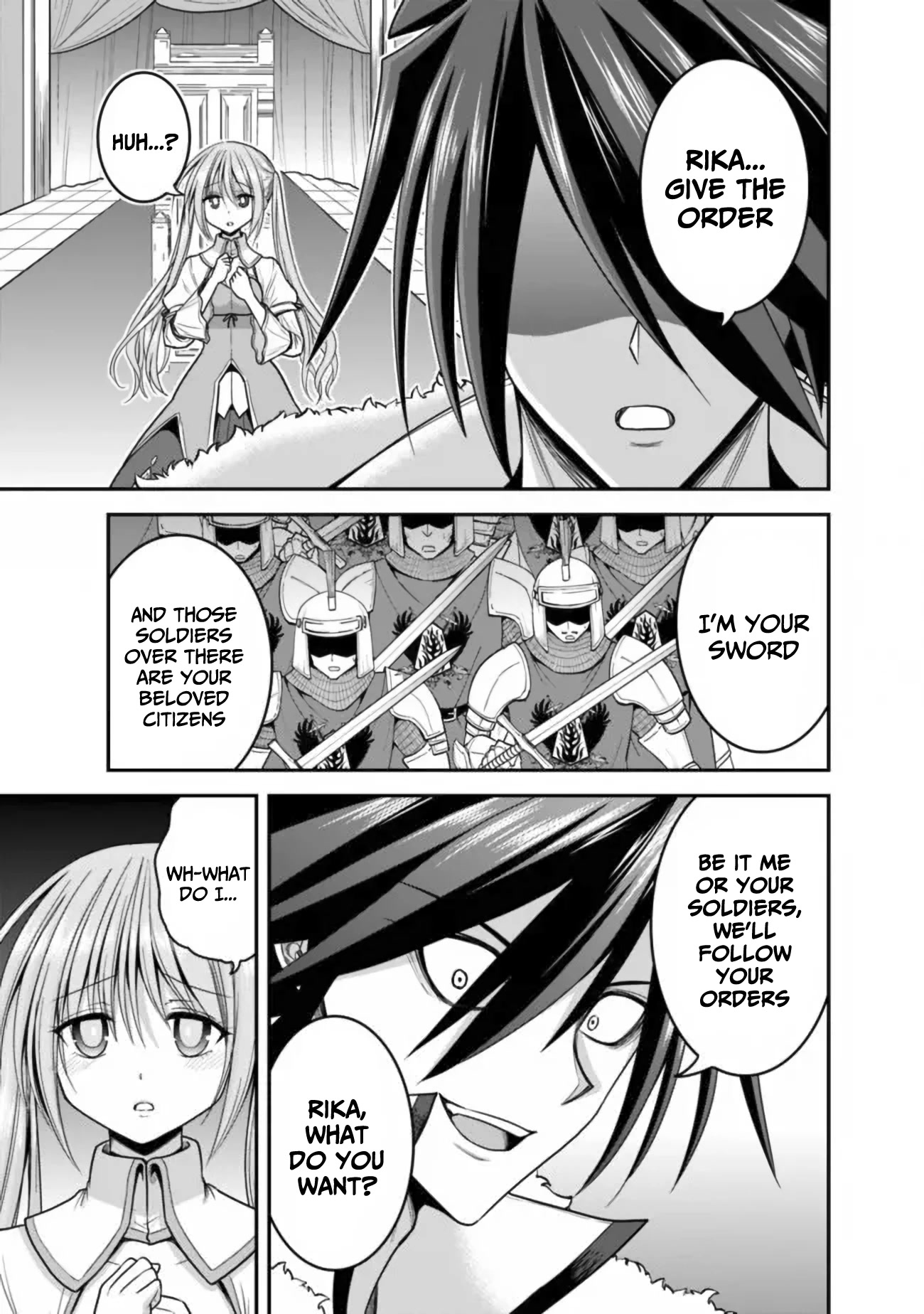 Kujibiki Tokushou Musou Harem-ken Chapter 31.1 page 8 - Chapter 31.1 - 31.2: The mercy of the young queen! The 5th baron's Iron fist of wrath!