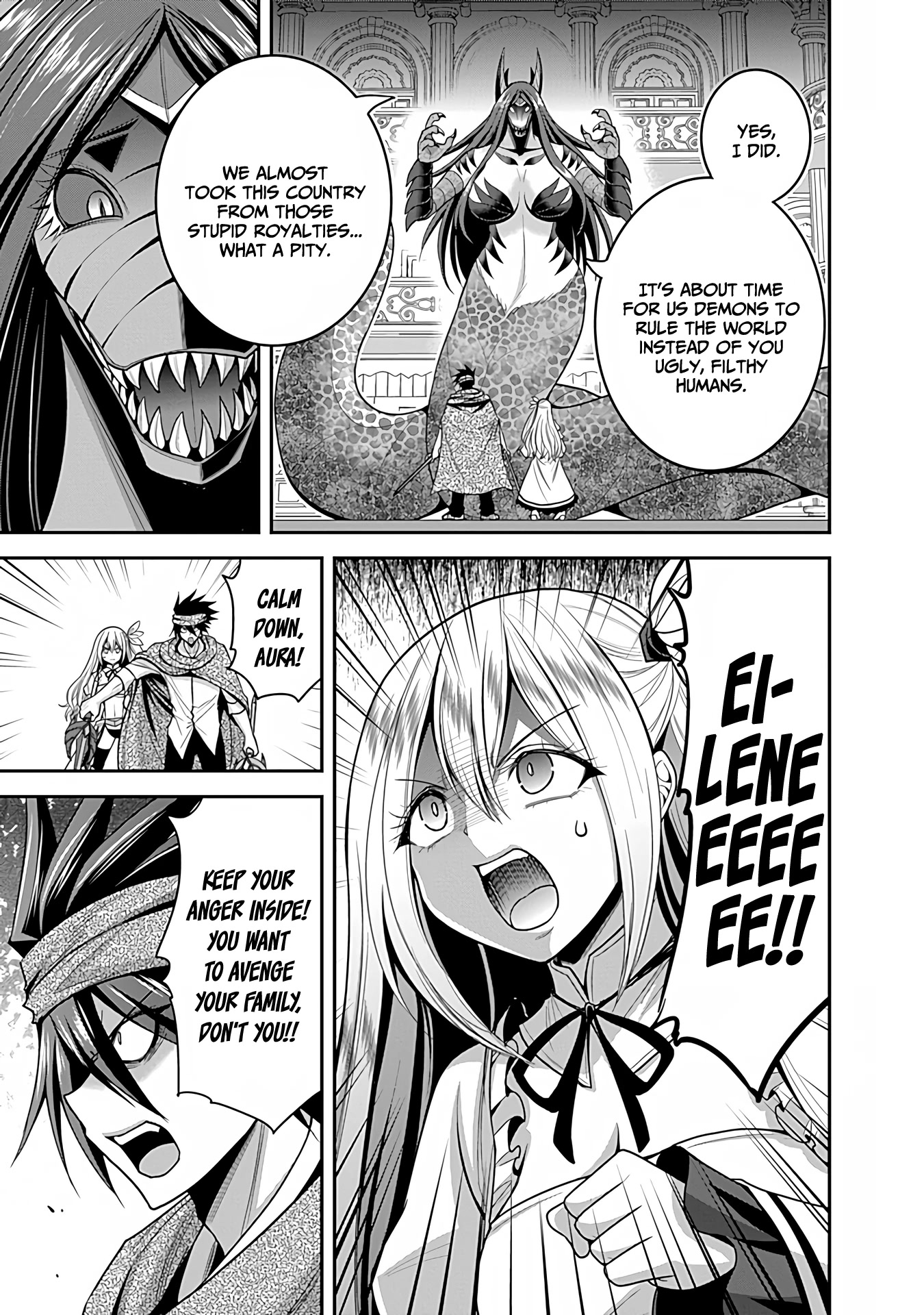 Kujibiki Tokushou Musou Harem-ken Chapter 34 page 10 - Chapter 34: A Diabolical Witchcraft of Horror! Awaken, The Demon Sword's New Power!