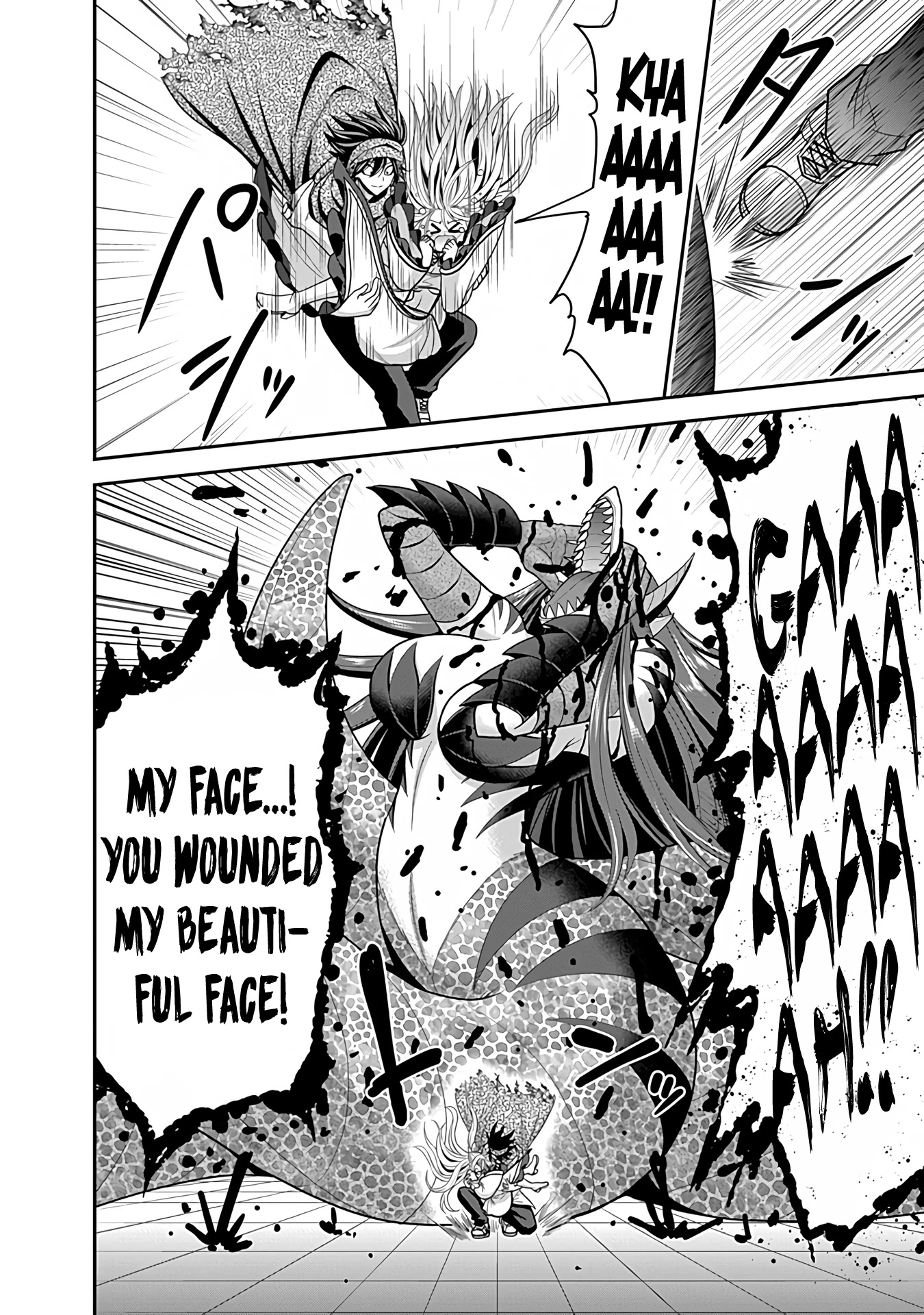 Kujibiki Tokushou Musou Harem-ken Chapter 34 page 19 - Chapter 34: A Diabolical Witchcraft of Horror! Awaken, The Demon Sword's New Power!