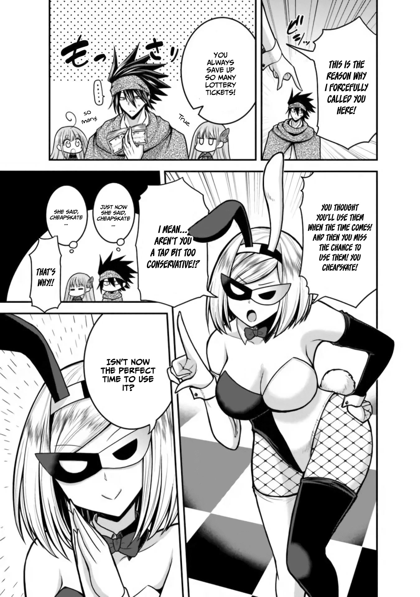 Kujibiki Tokushou Musou Harem-ken Chapter 35 page 4 - Chapter 35: Mysterious power! A double slash and a purifying spell!