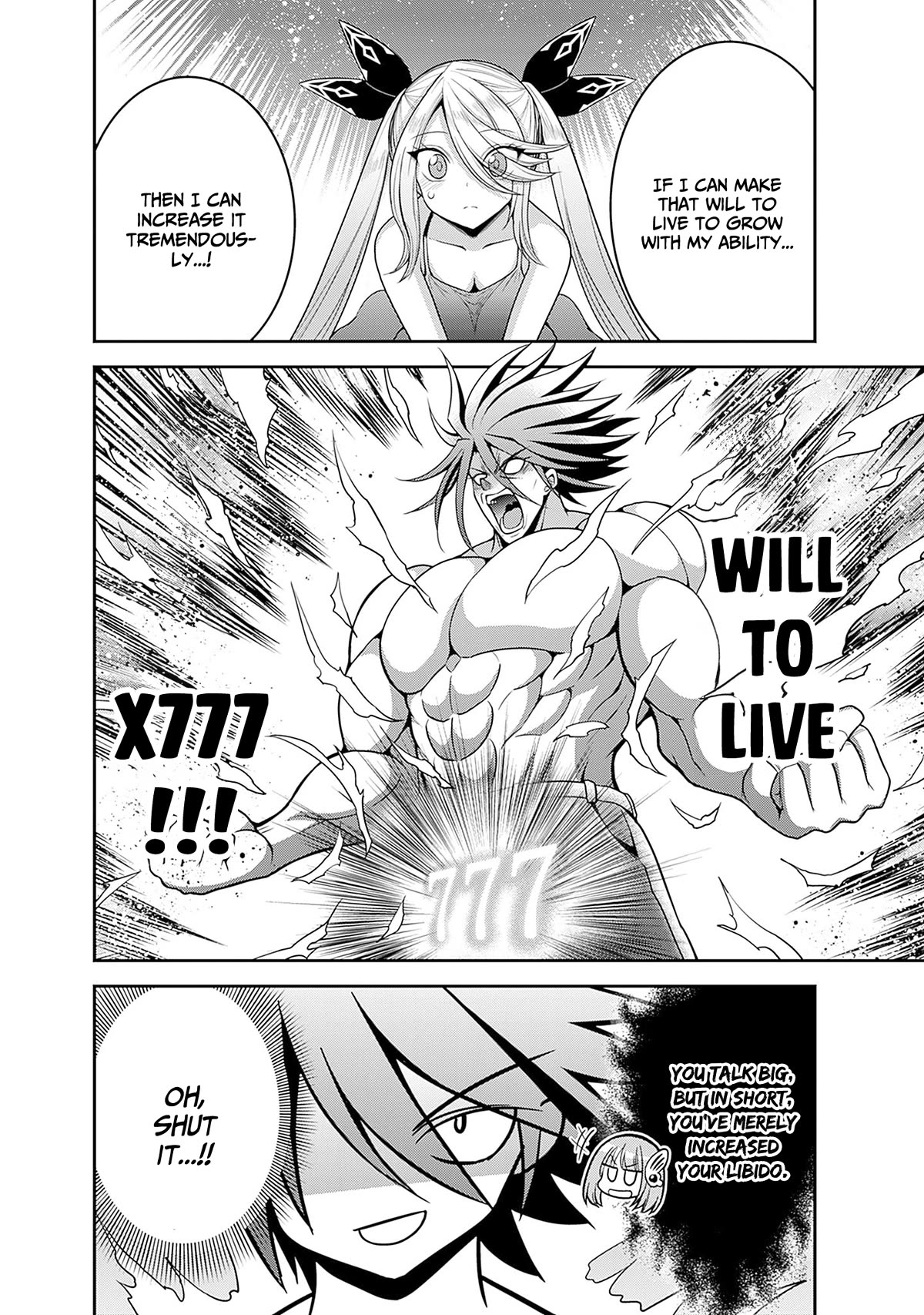 Kujibiki Tokushou Musou Harem-ken Chapter 39 page 12 - Chapter 39: For the sake of one love! Life force x777!
