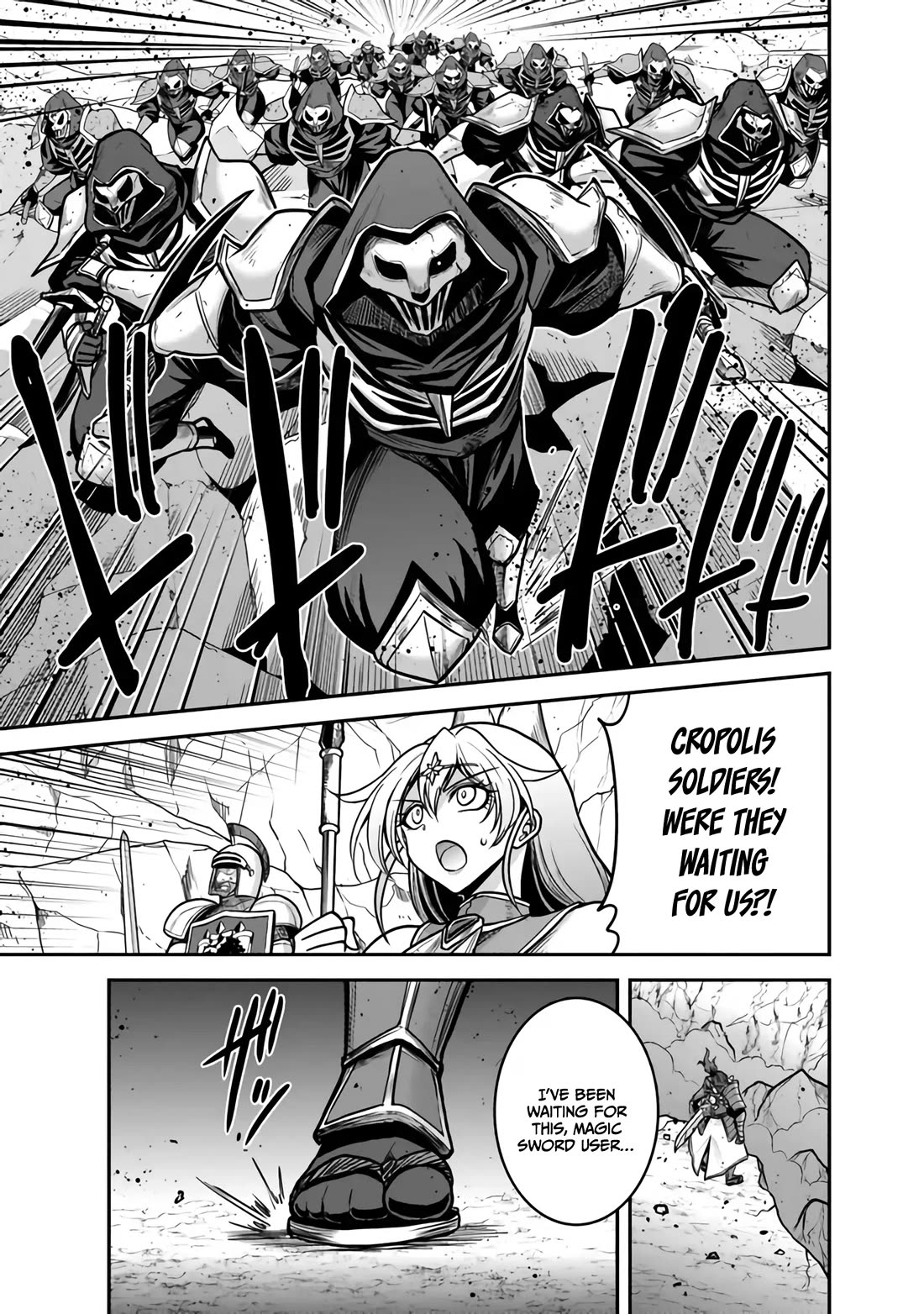 Kujibiki Tokushou Musou Harem-ken Chapter 46 page 10 - Chapter 46: The Mighty Wielder of the Magic Sword, The Sword Warlord Miltos Attacks!