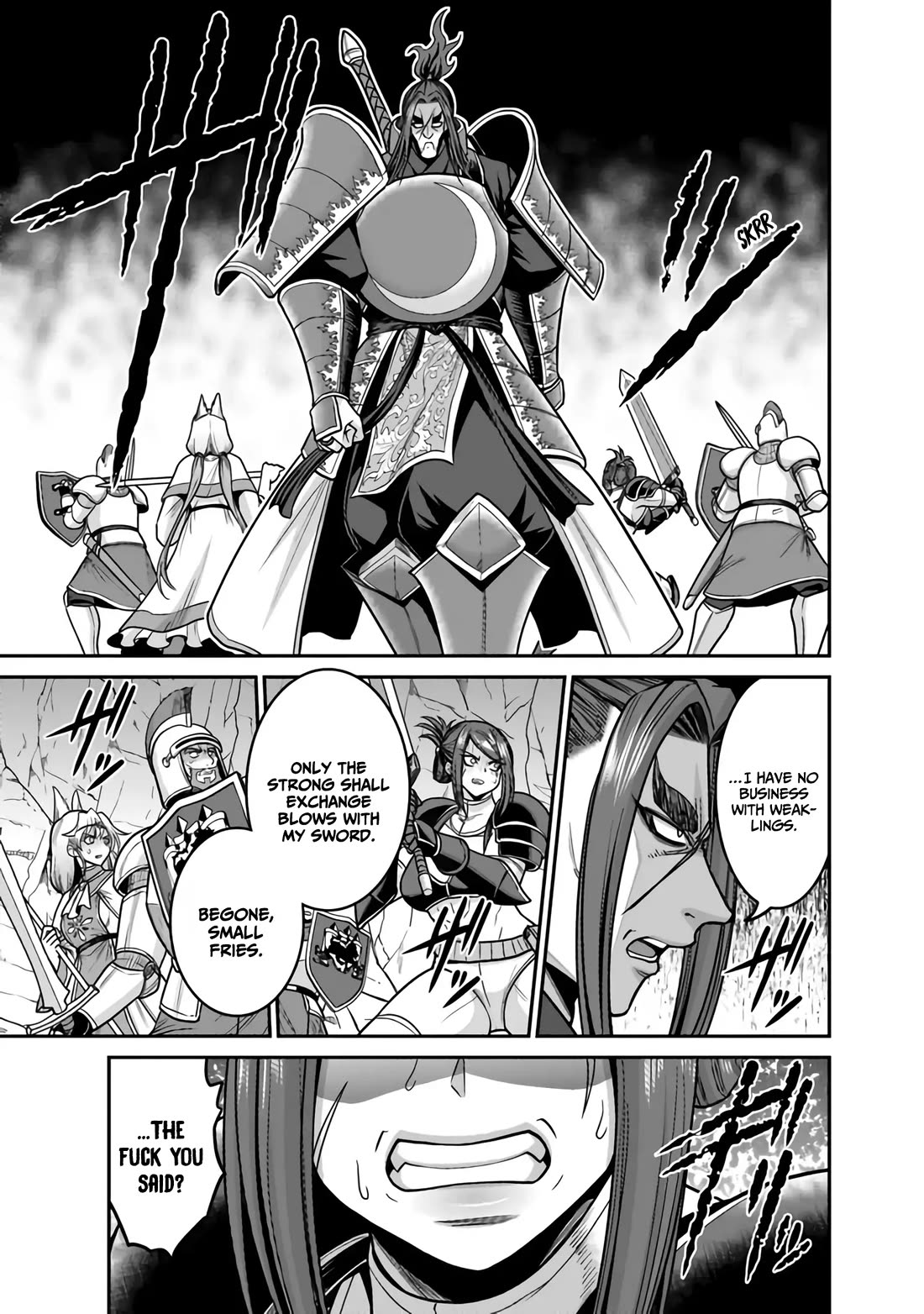 Kujibiki Tokushou Musou Harem-ken Chapter 46 page 22 - Chapter 46: The Mighty Wielder of the Magic Sword, The Sword Warlord Miltos Attacks!