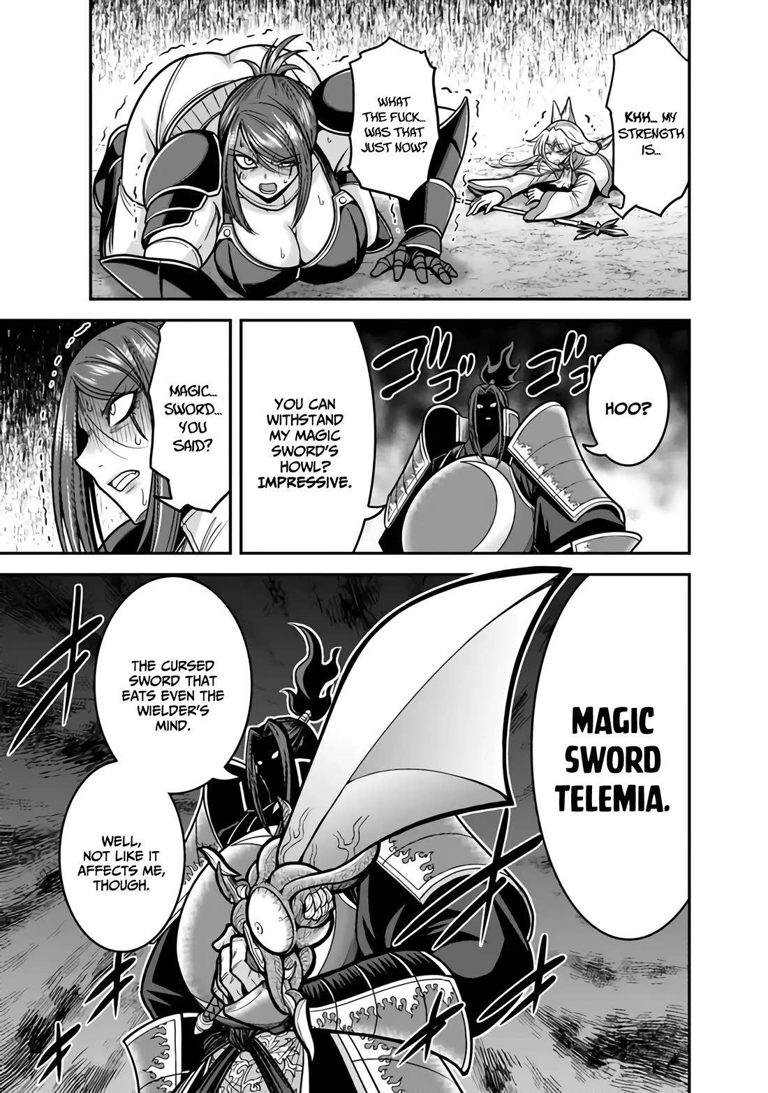 Kujibiki Tokushou Musou Harem-ken Chapter 46 page 30 - Chapter 46: The Mighty Wielder of the Magic Sword, The Sword Warlord Miltos Attacks!