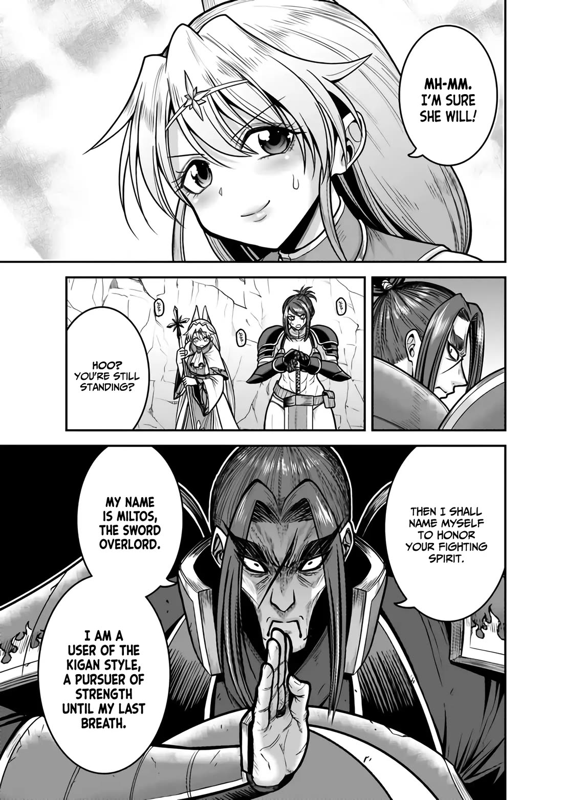 Kujibiki Tokushou Musou Harem-ken Chapter 46 page 32 - Chapter 46: The Mighty Wielder of the Magic Sword, The Sword Warlord Miltos Attacks!