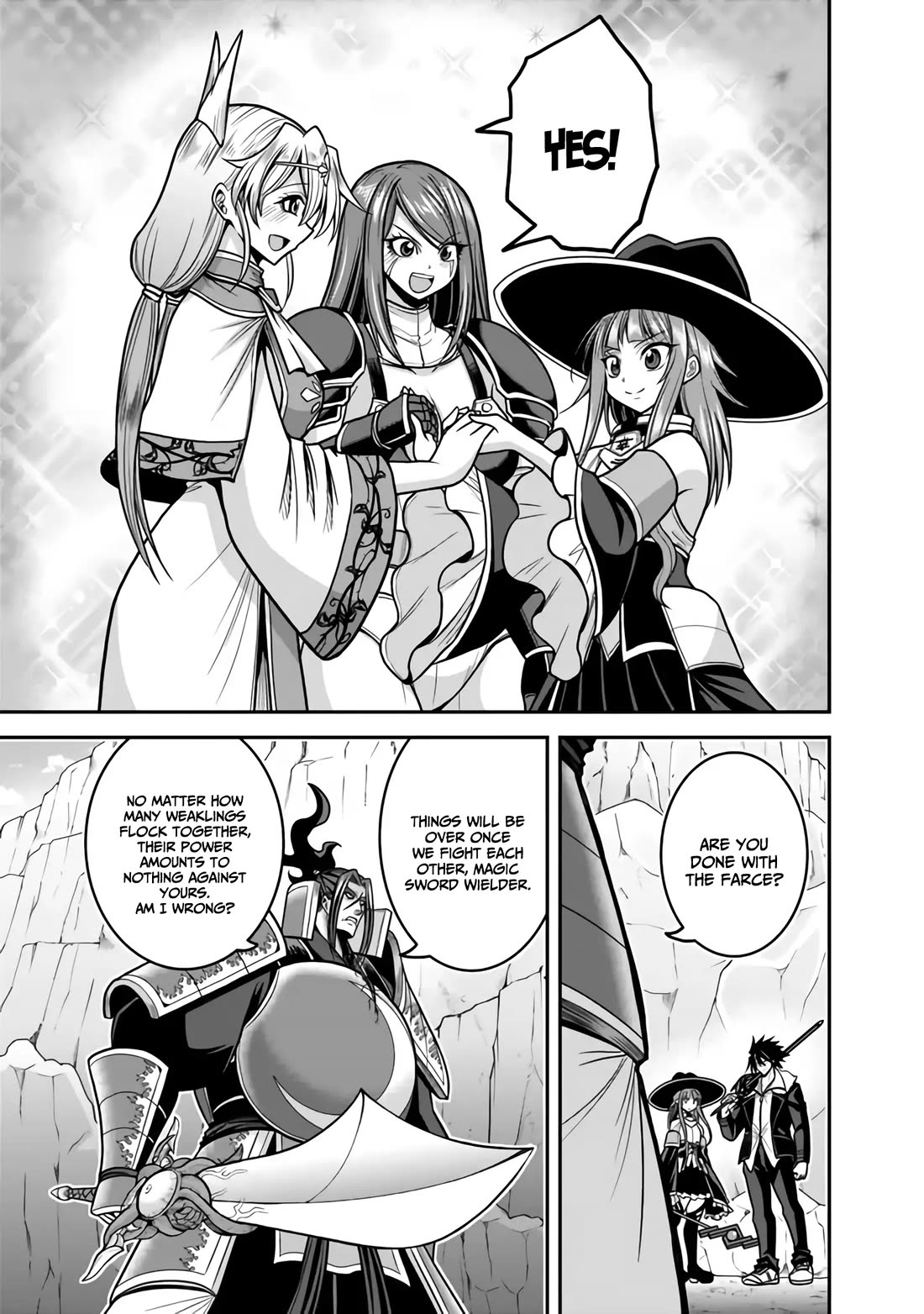Kujibiki Tokushou Musou Harem-ken Chapter 47 page 32 - Chapter 47: Head-on Clash! Ultimate Devilish Sword Vs. The Power of Bond!