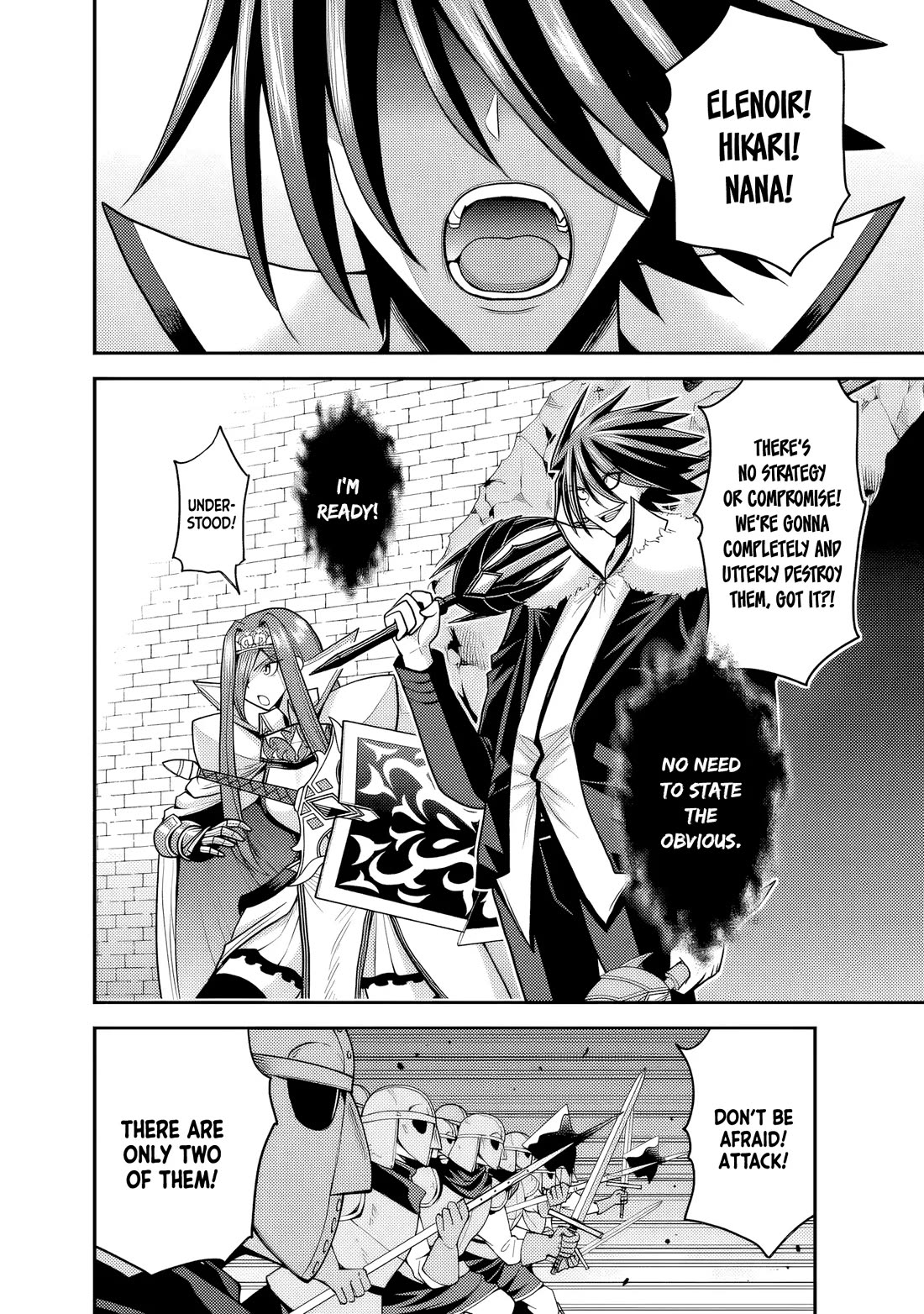 Kujibiki Tokushou Musou Harem-ken Chapter 51 page 9 - Chapter 51: Counterattack! The Demon Sword Wielder and The Prideful Knight