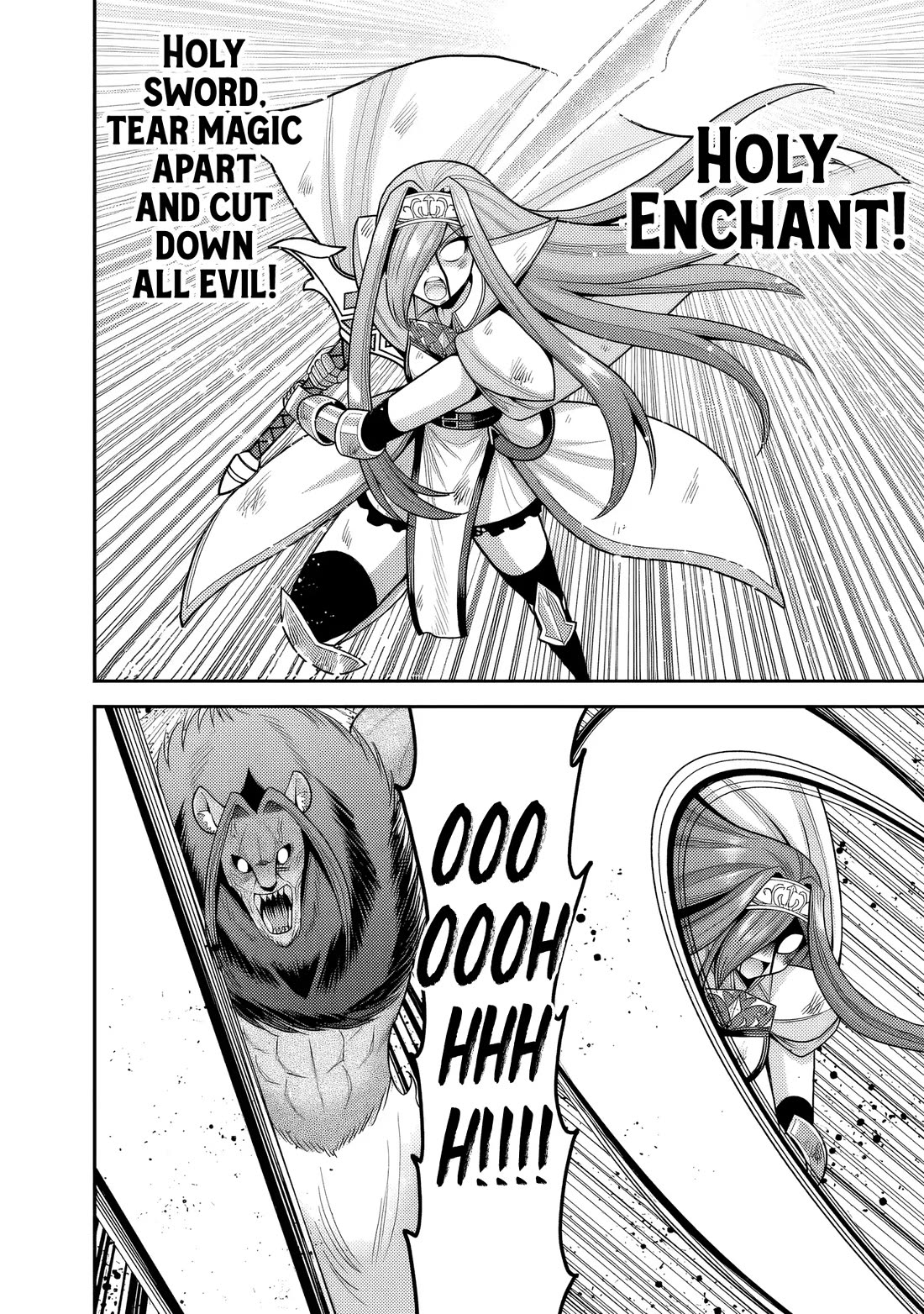 Kujibiki Tokushou Musou Harem-ken Chapter 57 page 19 - Chapter 57: The Holy Sword versus The Accursed Flames. The conclusion!