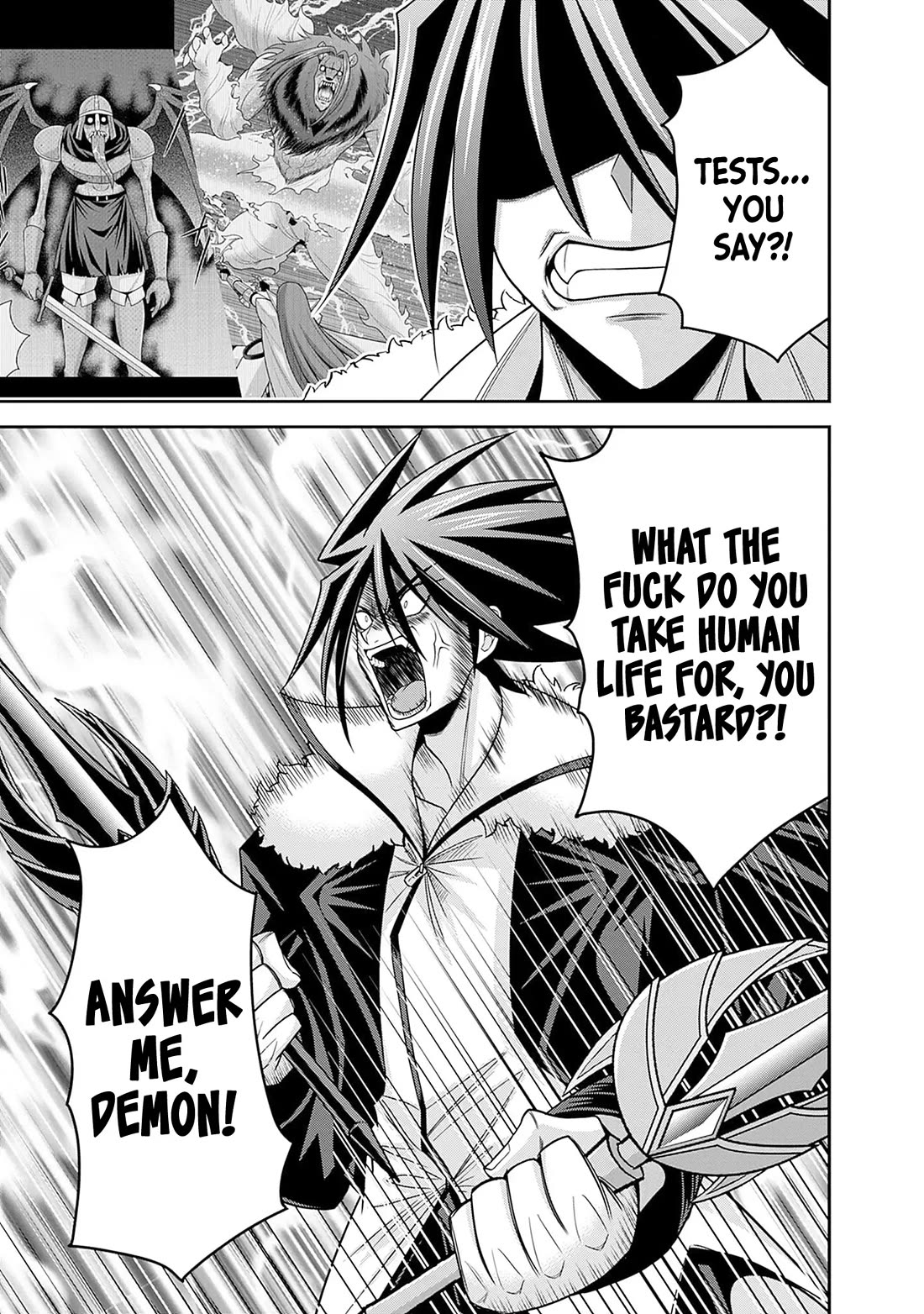 Kujibiki Tokushou Musou Harem-ken Chapter 59 page 14 - Chapter 59: The x777 Man, confronting the leader of demons!