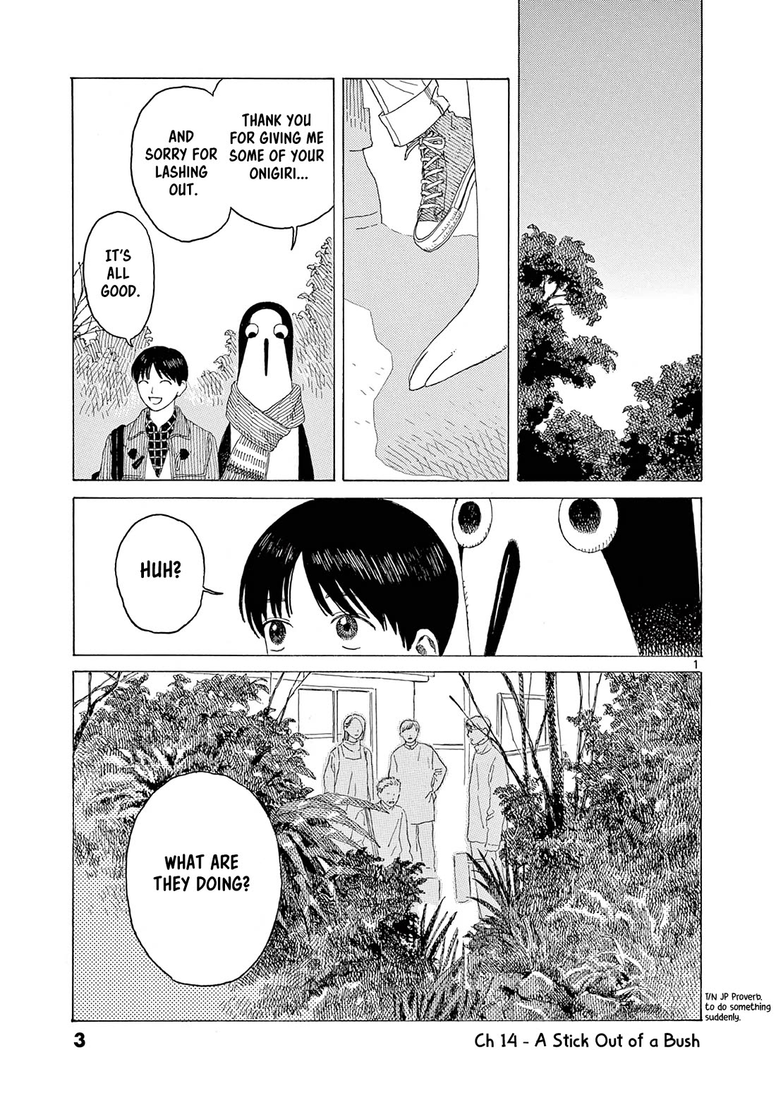Kujima Utaeba Ie Hororo Chapter 14 page 6 - Chapter 14: A Stick Out of a Bush