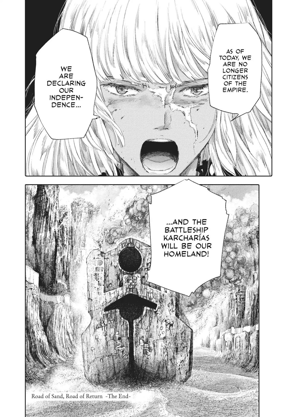 Kujira no Kora wa Sajou ni Utau Chapter 54 page 35 - Chapter 54: Road of Sand, Road of Return