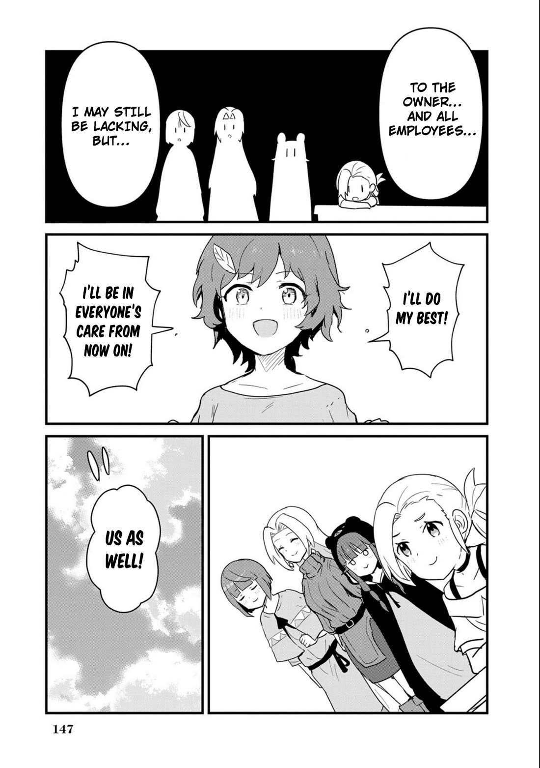 Kuma Kuma Kuma Bear Chapter 100 page 15 - Chapter 100: Kuma-san and the Diners Opening Day