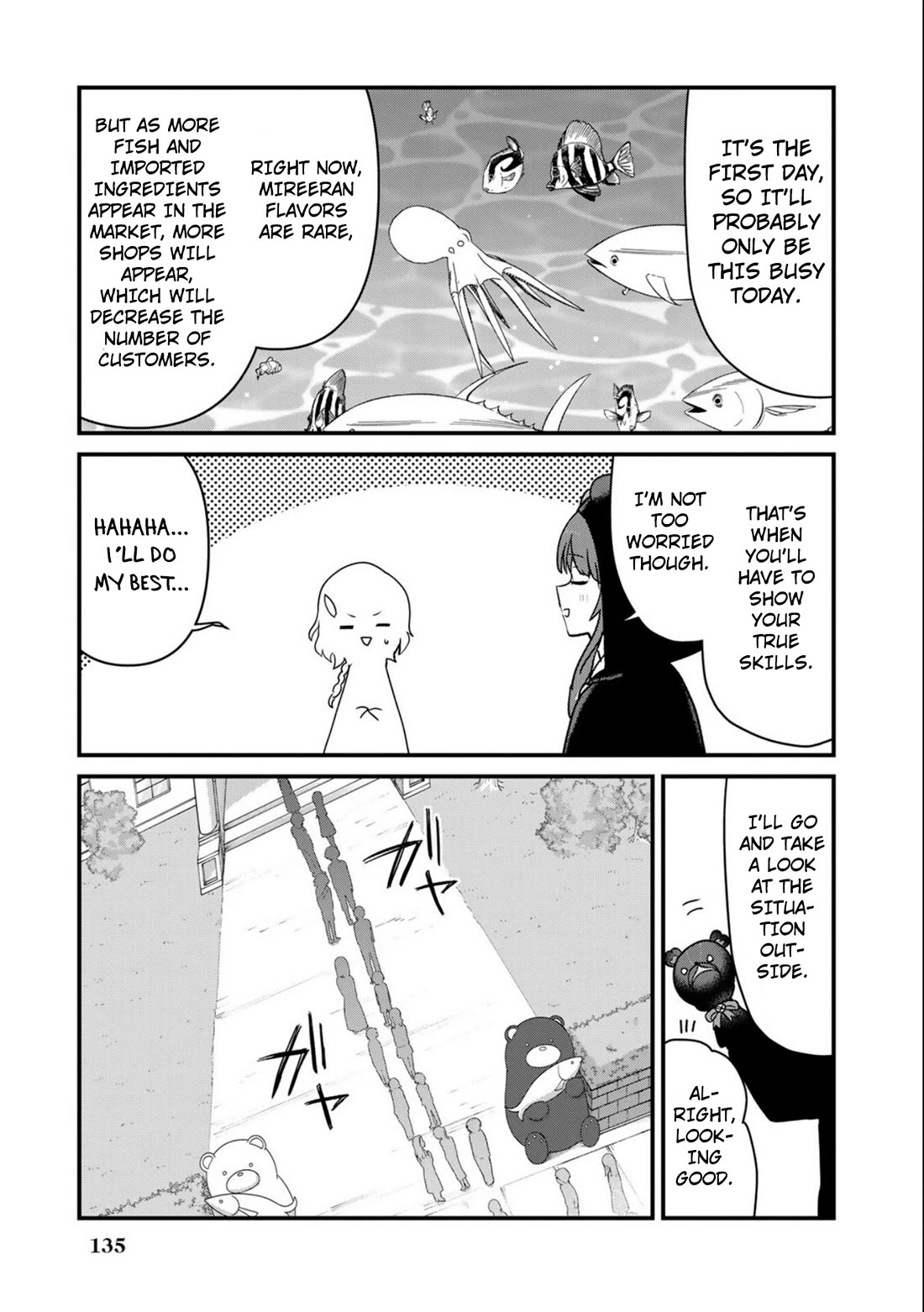Kuma Kuma Kuma Bear Chapter 100 page 3 - Chapter 100: Kuma-san and the Diners Opening Day