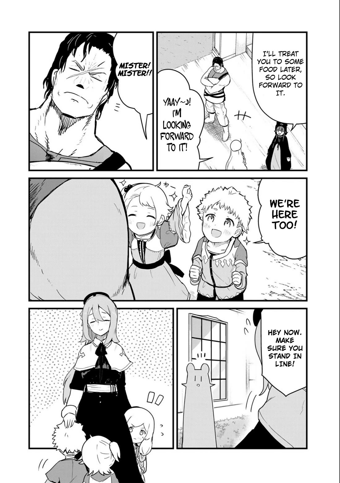 Kuma Kuma Kuma Bear Chapter 100 page 5 - Chapter 100: Kuma-san and the Diners Opening Day