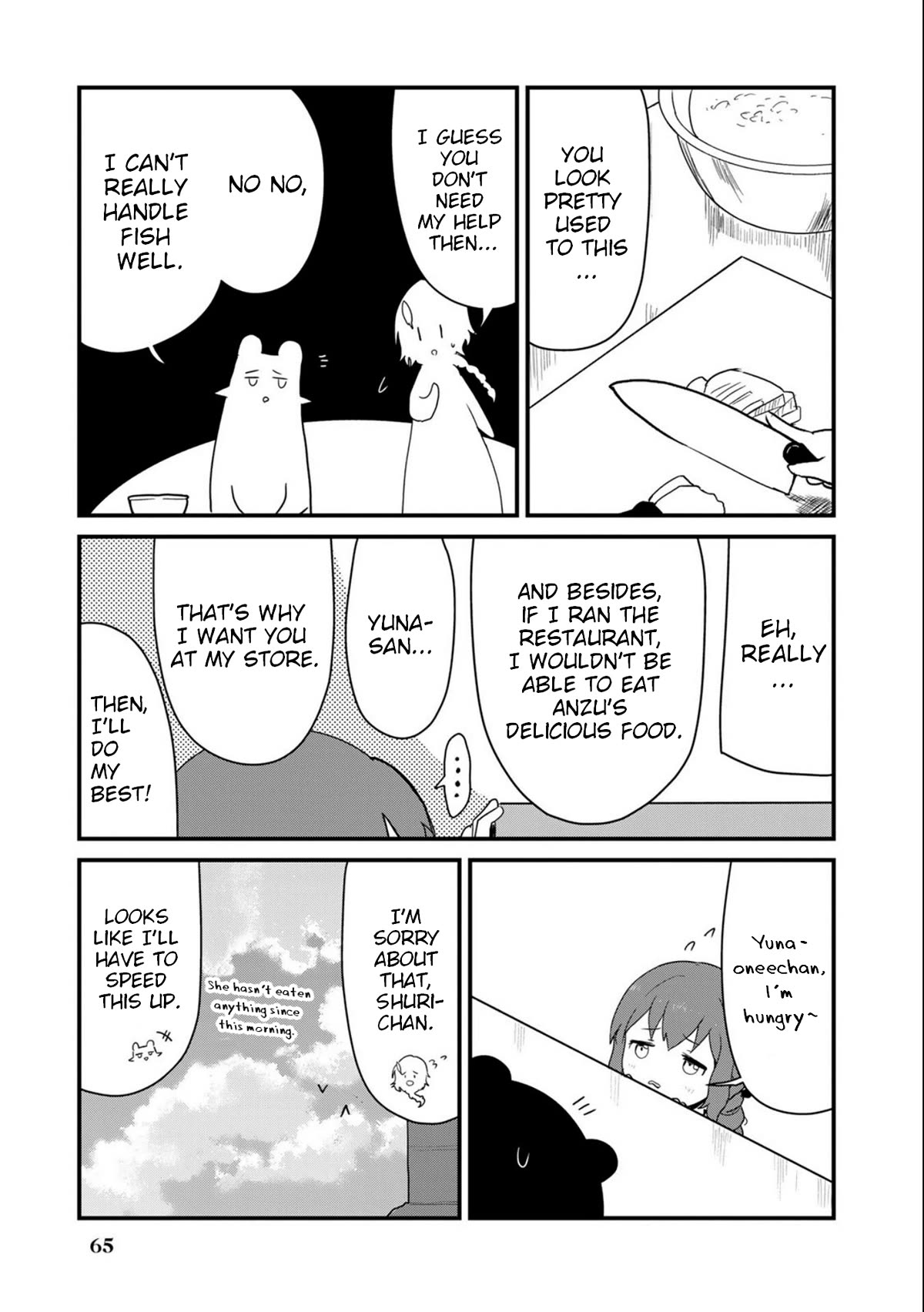 Kuma Kuma Kuma Bear Chapter 95 page 13 - Chapter 95: Kuma-san Harvests Bamboo