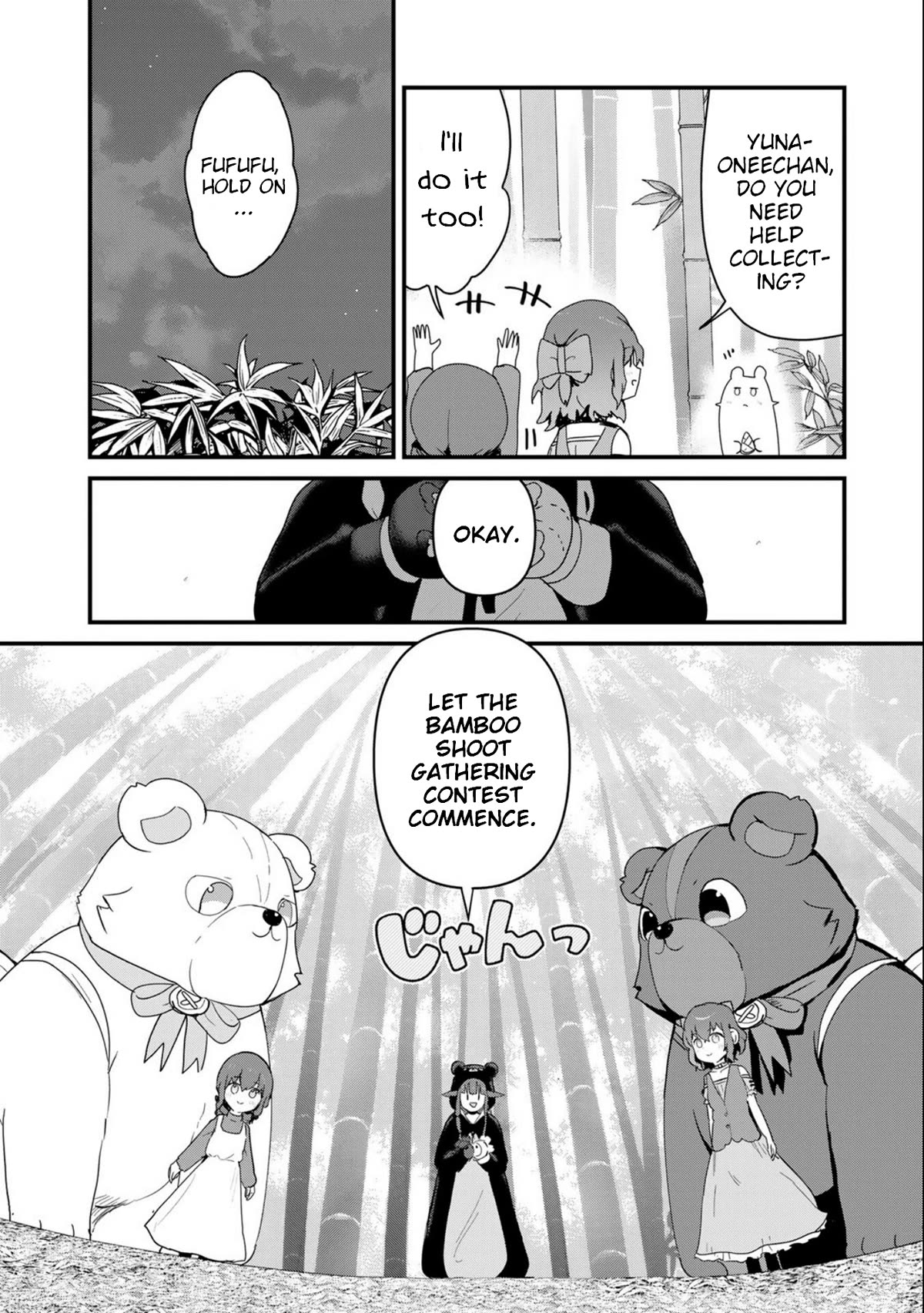 Kuma Kuma Kuma Bear Chapter 95 page 4 - Chapter 95: Kuma-san Harvests Bamboo