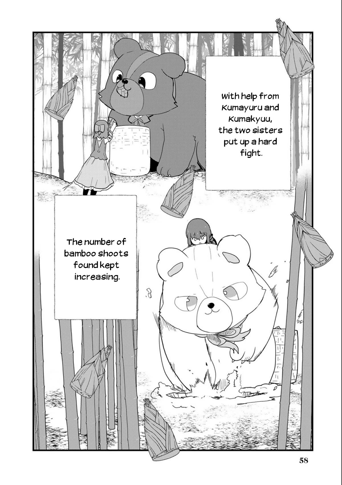 Kuma Kuma Kuma Bear Chapter 95 page 6 - Chapter 95: Kuma-san Harvests Bamboo