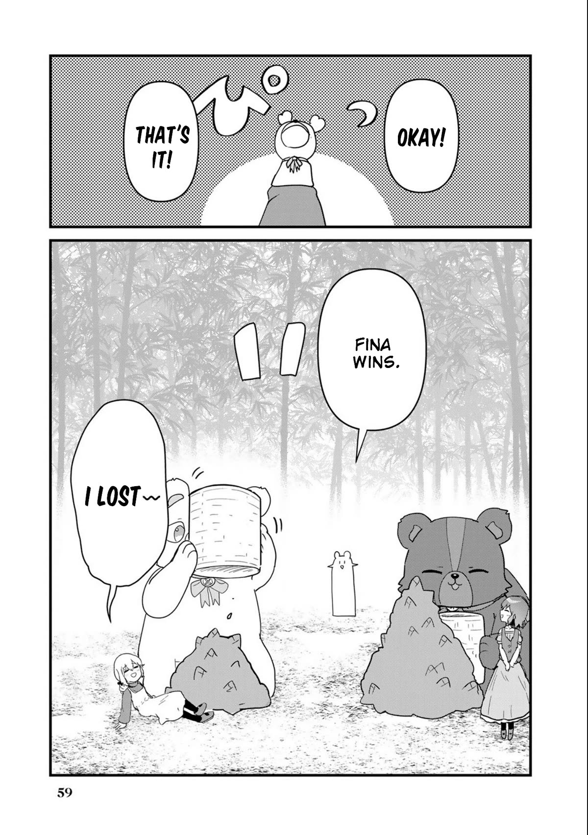 Kuma Kuma Kuma Bear Chapter 95 page 7 - Chapter 95: Kuma-san Harvests Bamboo
