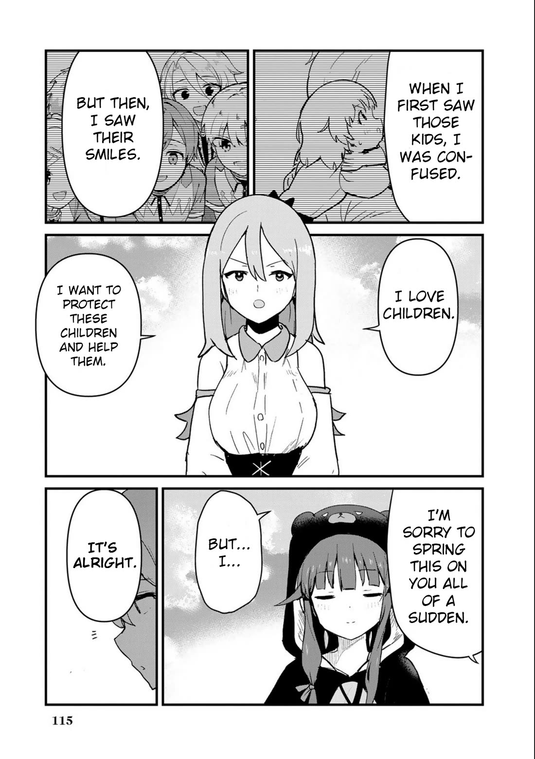 Kuma Kuma Kuma Bear Chapter 98 page 15 - Chapter 98: Kuma-san Visits the Orphanage