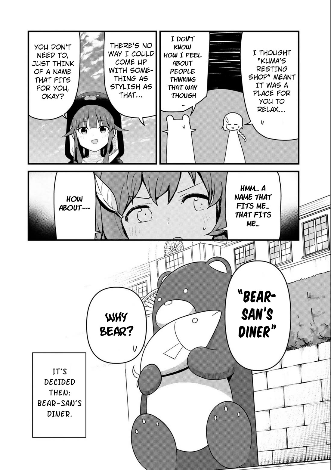 Kuma Kuma Kuma Bear Chapter 99 page 3 - Chapter 99: Kuma-san and the Bear Diner