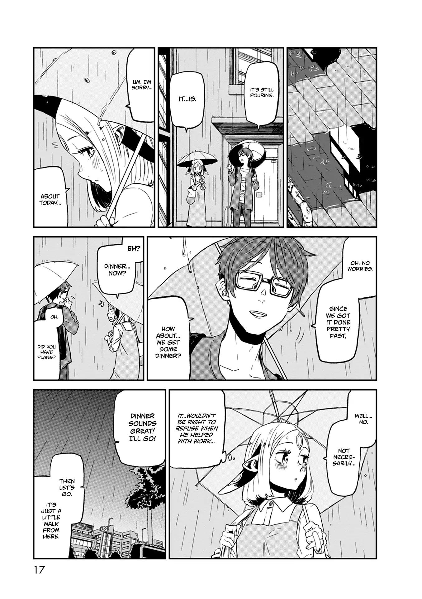 Kumika no Mikaku Chapter 22 page 17 - Chapter 22: Feelings Scrambled by the Imminent Rain