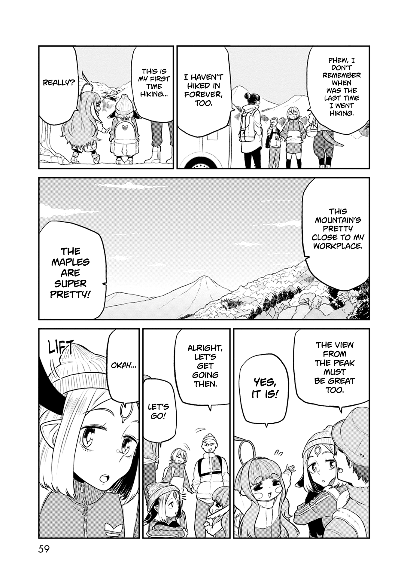 Kumika no Mikaku Chapter 35 page 4 - Chapter 35: The Fall Mountain, Hike!