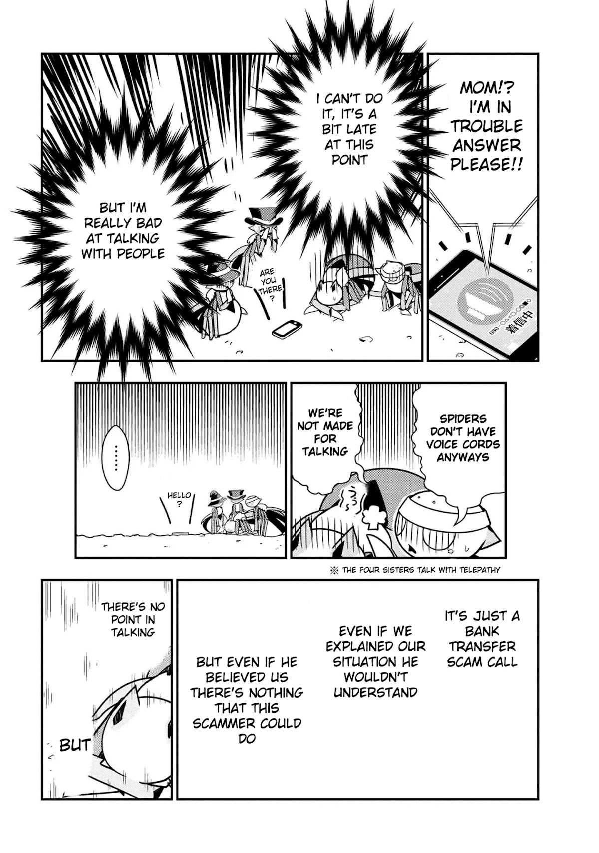 Kumo Desu ga, Nani ka? Daily Life of the Four Spider Sisters Chapter 76 page 4 - Chapter 76