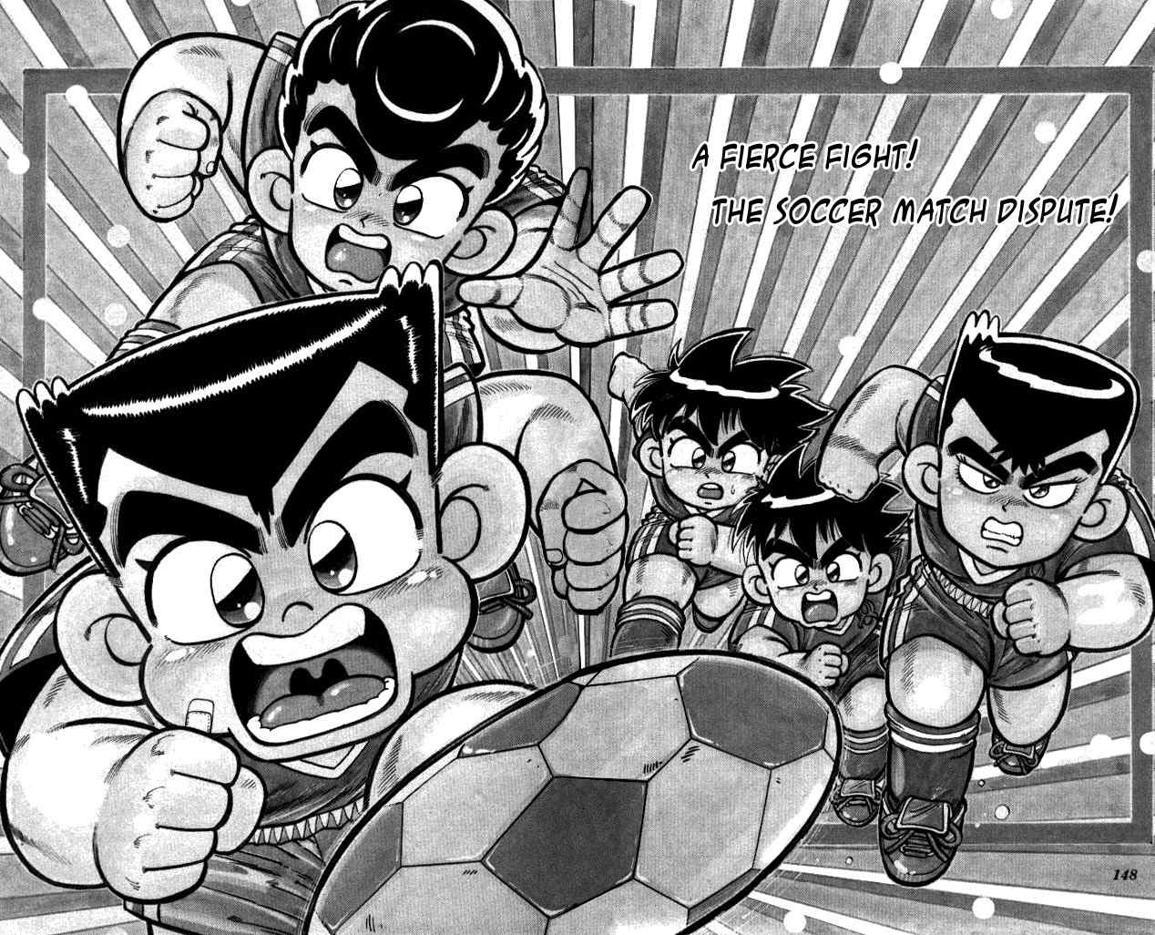Kunio-kun Chapter 9 page 1 - Chapter 9: A Fierce Fight! The Soccer Match Dispute!