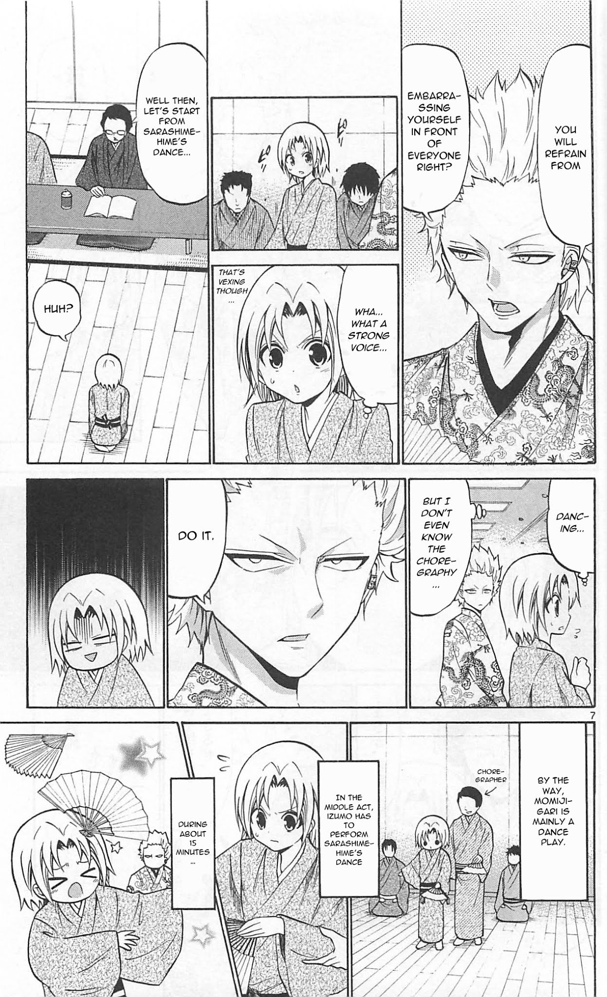 Kunisaki Izumo no Jijou Chapter 61 page 9 - Chapter 61: Fire sparks!! Fight on stage!!!