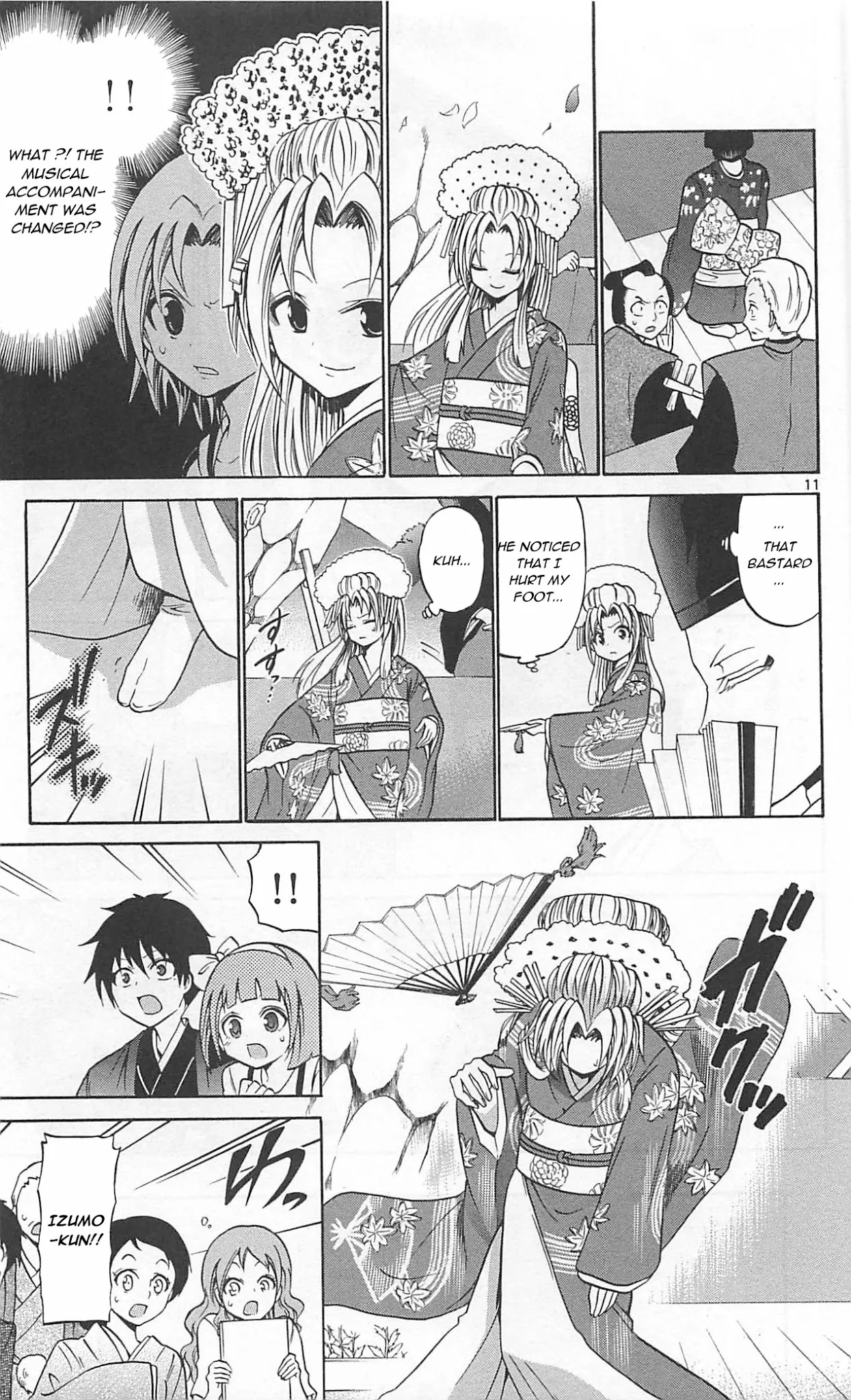 Kunisaki Izumo no Jijou Chapter 65 page 13 - Chapter 65: Battle on stage!!!