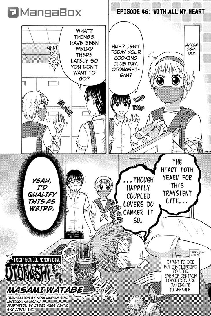 Kunoichi Joshikousei Otonashi-san Chapter 46 page 1 - Chapter 46