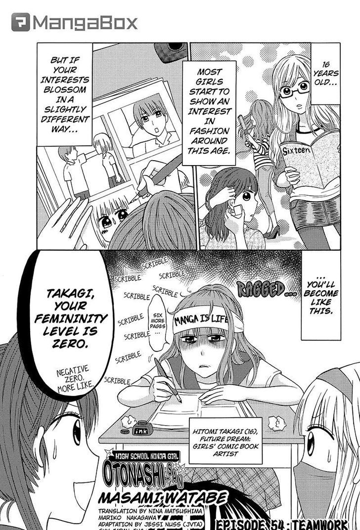 Kunoichi Joshikousei Otonashi-san Chapter 54 page 1 - Chapter 54