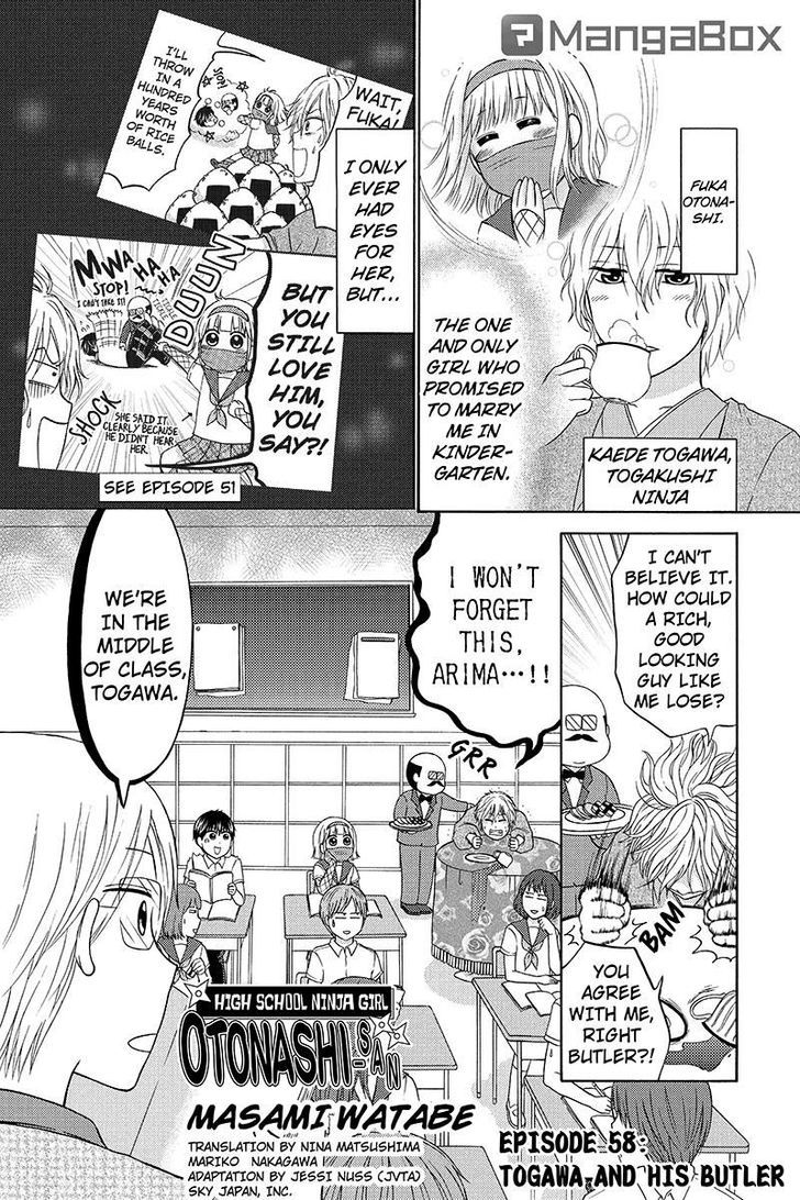 Kunoichi Joshikousei Otonashi-san Chapter 58 page 1 - Chapter 58