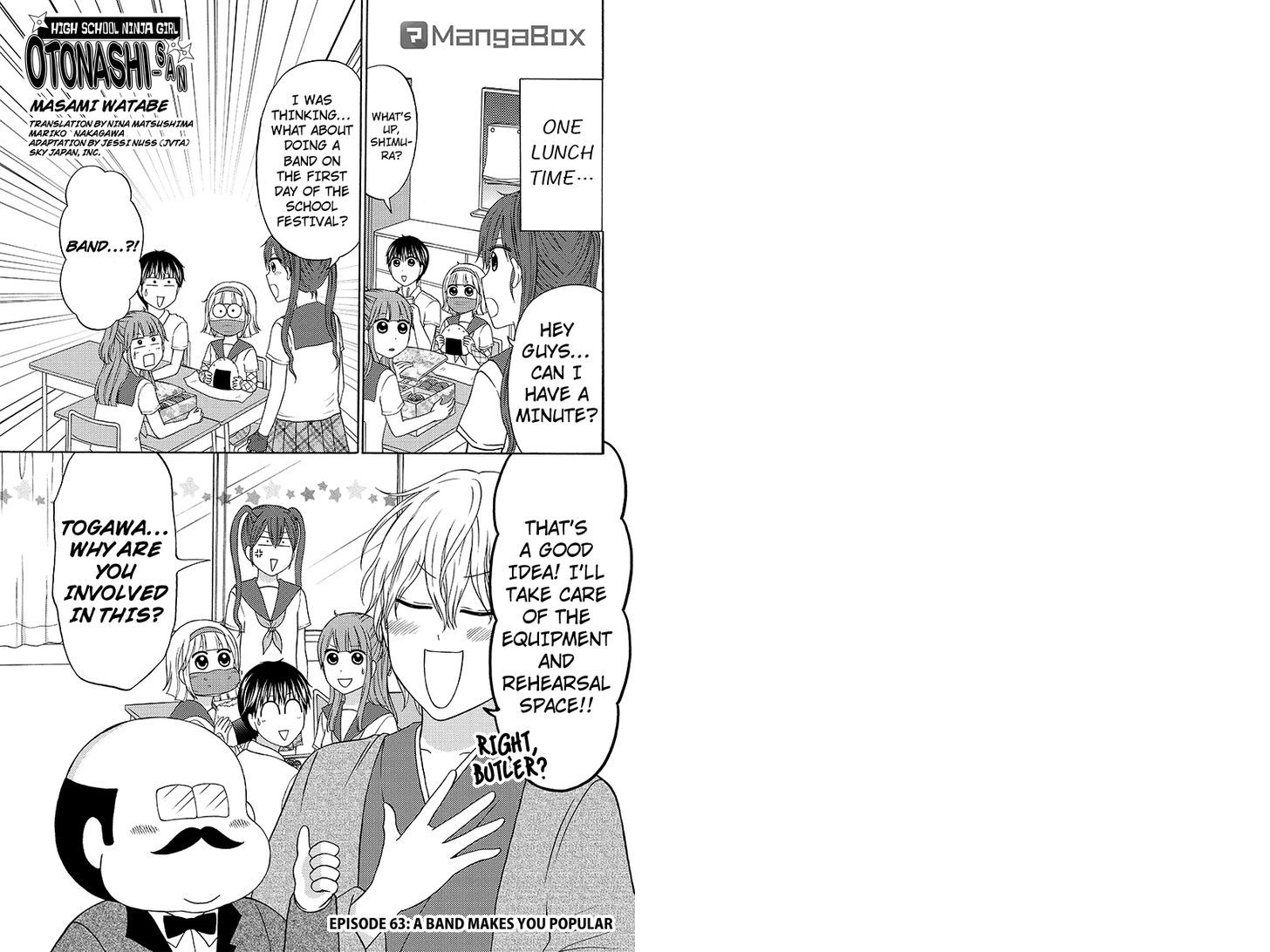 Kunoichi Joshikousei Otonashi-san Chapter 63 page 1 - Chapter 63