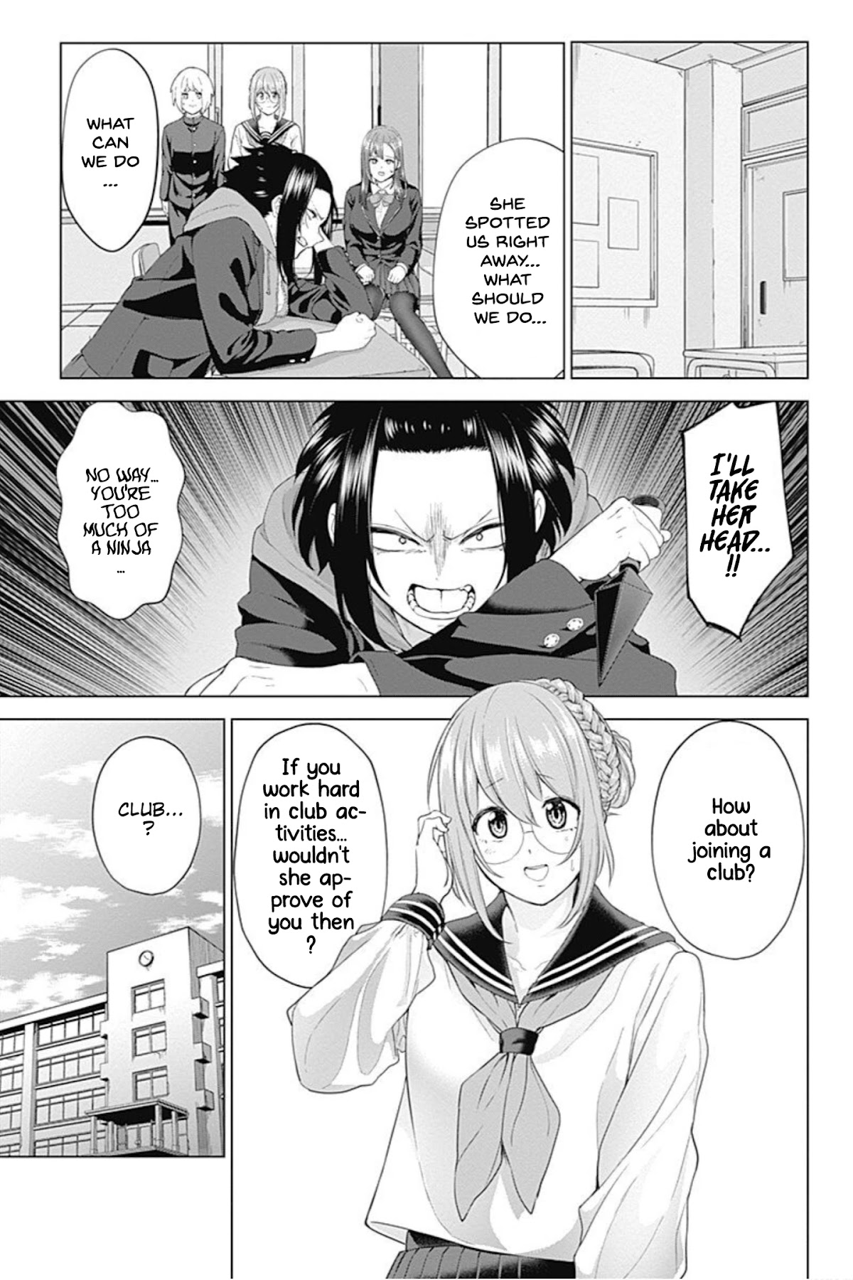 Kunoichi no Ichi! no Ni Chapter 12 page 12 - Chapter 12: Nagisa goes to high school