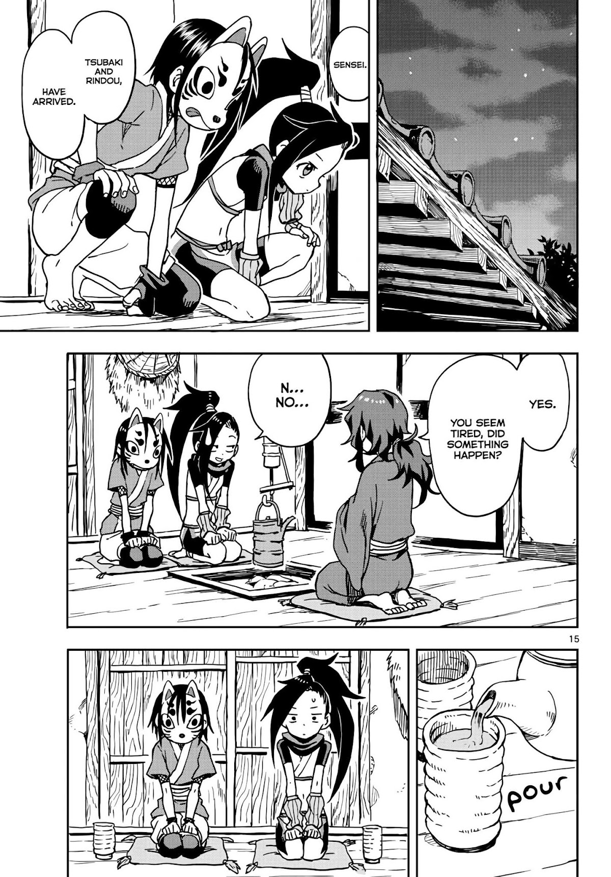 Kunoichi Tsubaki no Mune no Uchi Chapter 15 page 15 - Chapter 15: Night Time Calling