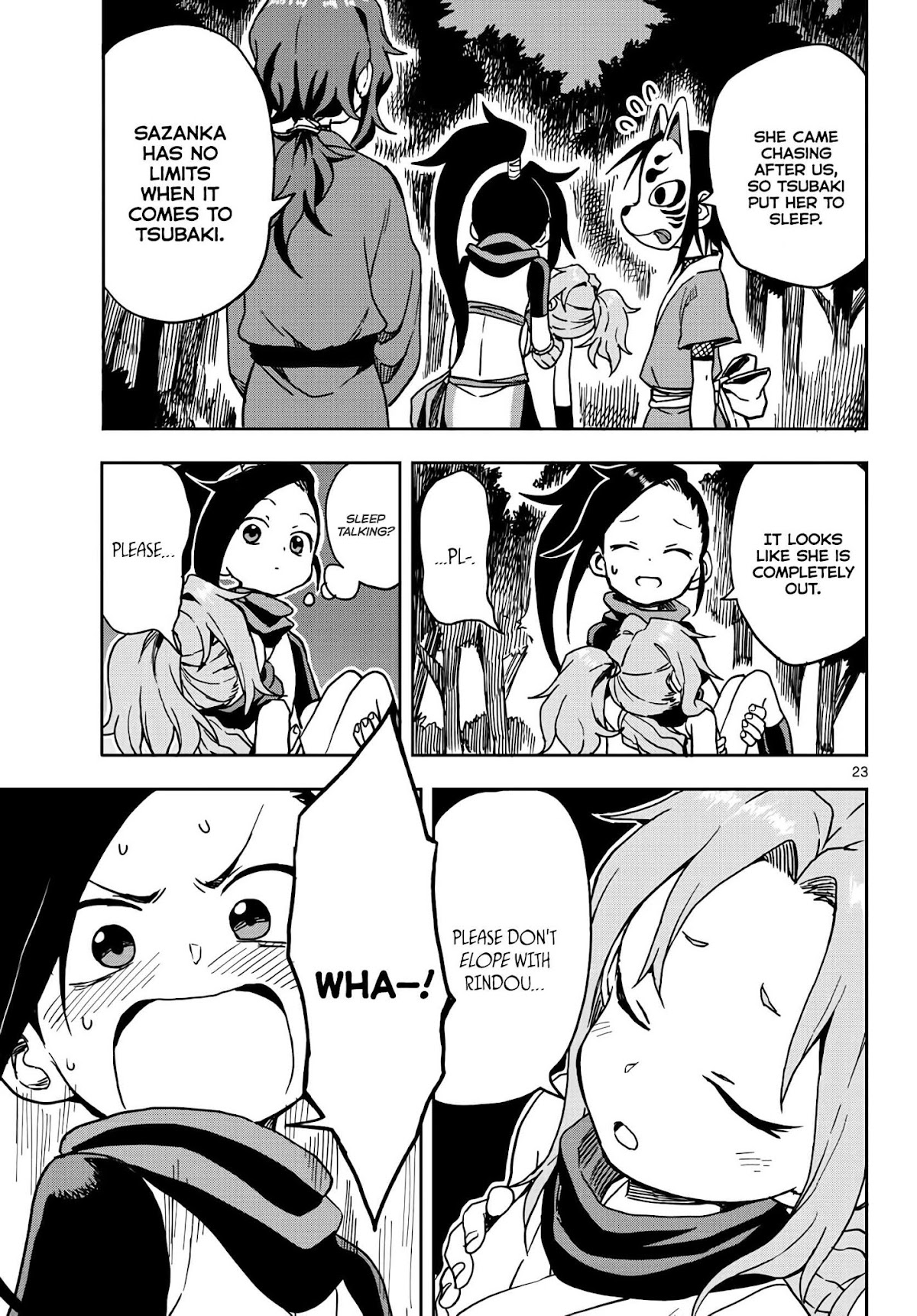 Kunoichi Tsubaki no Mune no Uchi Chapter 15 page 23 - Chapter 15: Night Time Calling