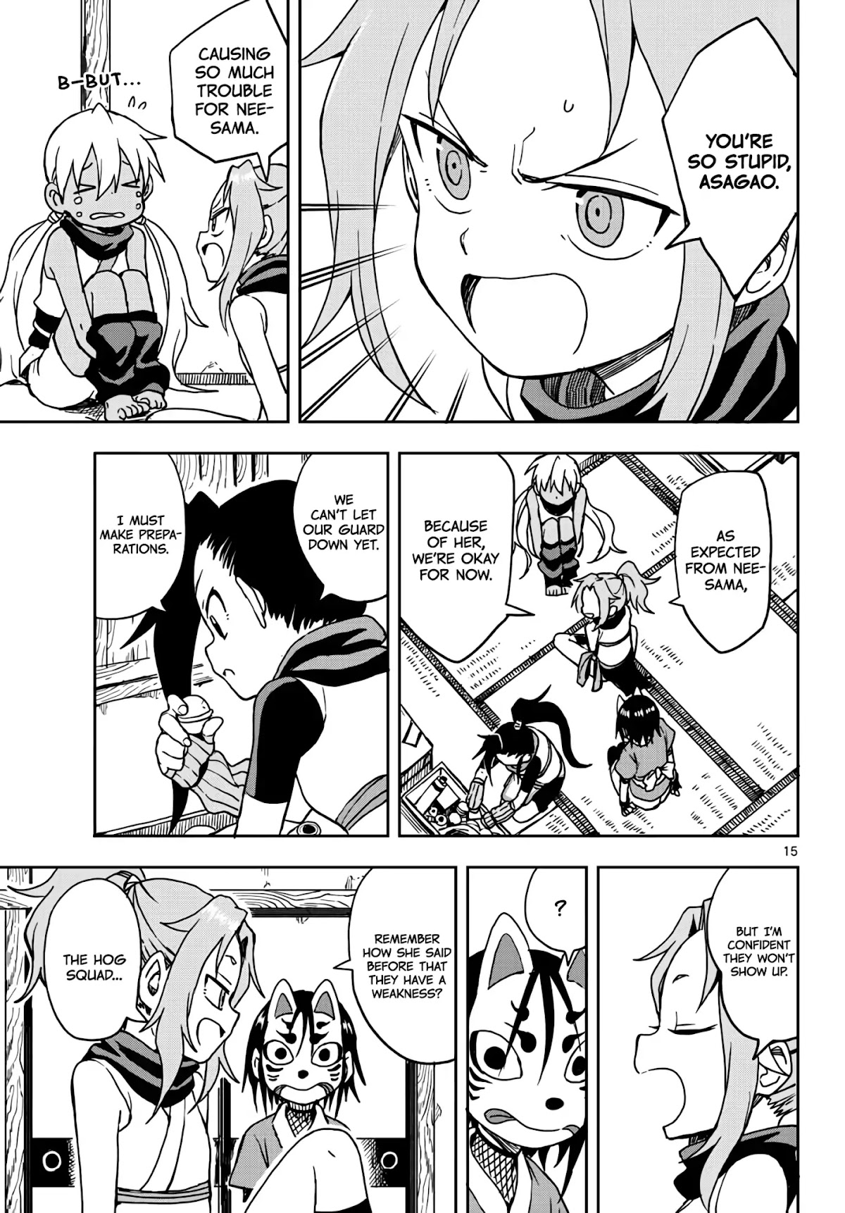 Kunoichi Tsubaki no Mune no Uchi Chapter 16 page 15 - Chapter 16: The Strongest Squad.