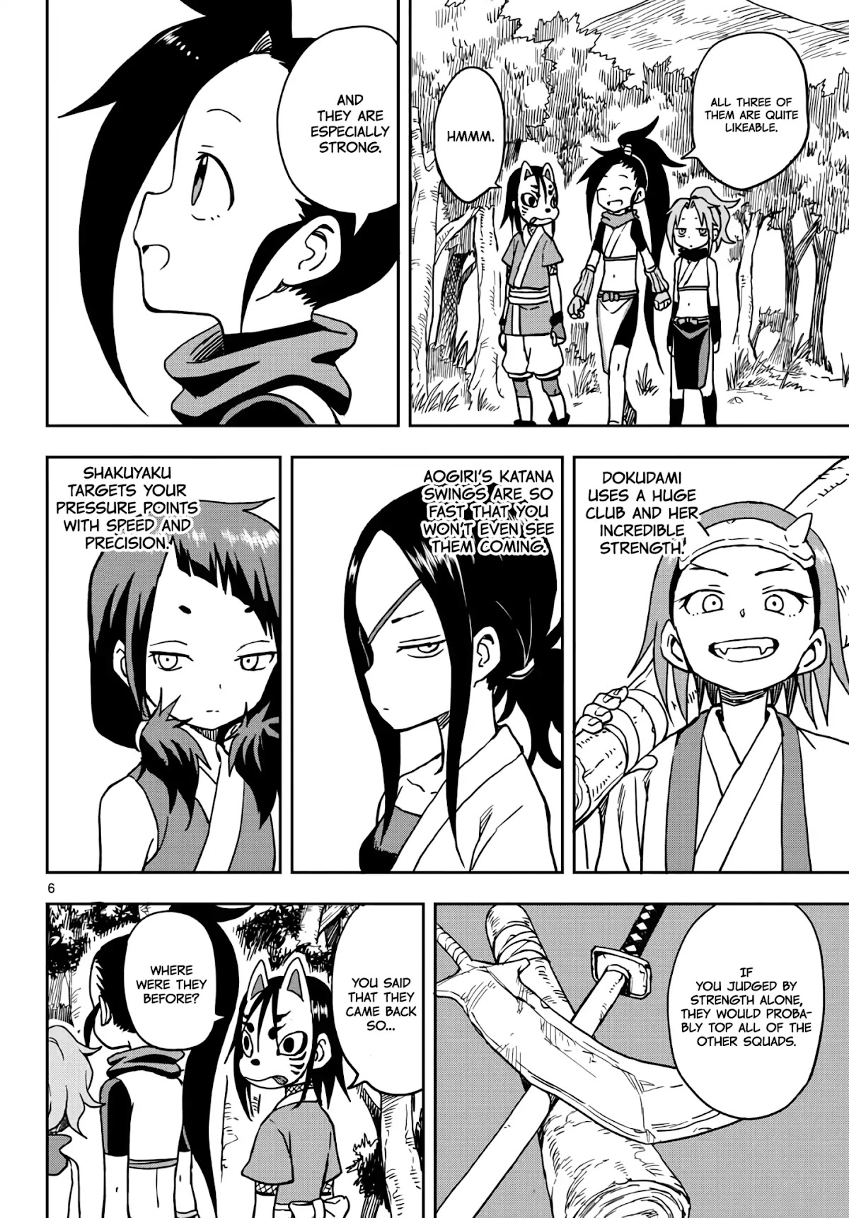 Kunoichi Tsubaki no Mune no Uchi Chapter 16 page 6 - Chapter 16: The Strongest Squad.