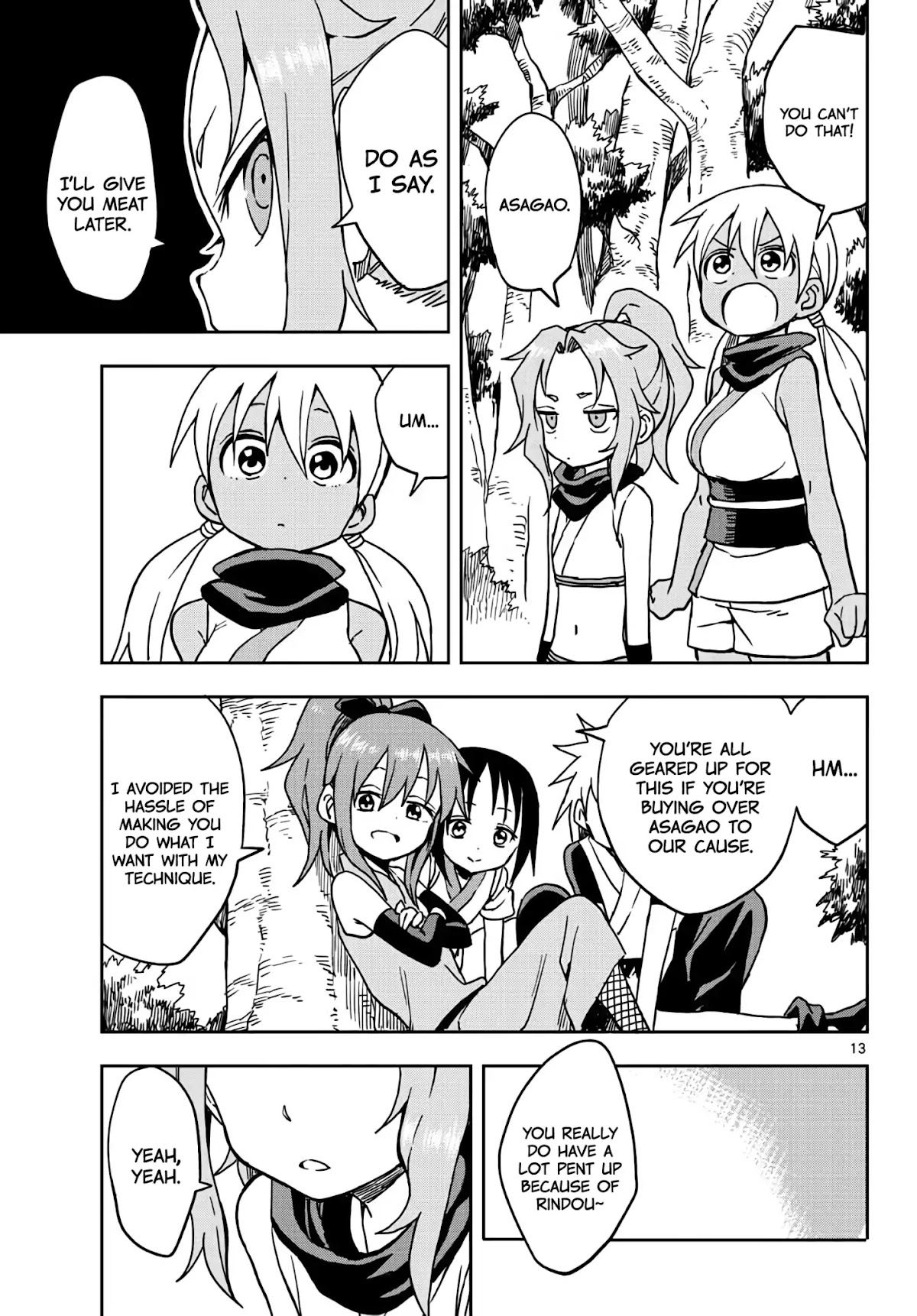 Kunoichi Tsubaki no Mune no Uchi Chapter 17 page 13 - Chapter 17: Hinagiku’s Strategy