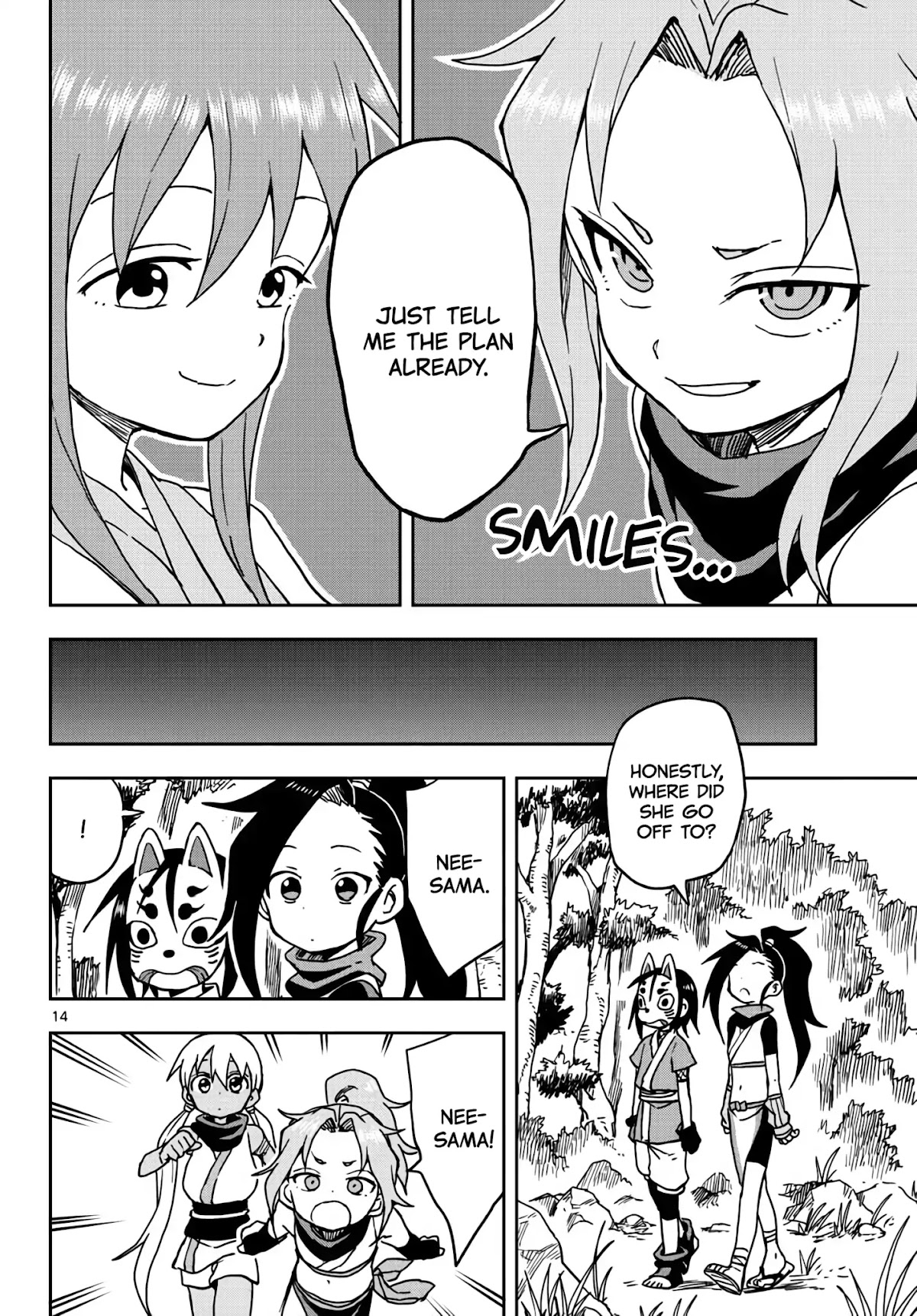 Kunoichi Tsubaki no Mune no Uchi Chapter 17 page 14 - Chapter 17: Hinagiku’s Strategy