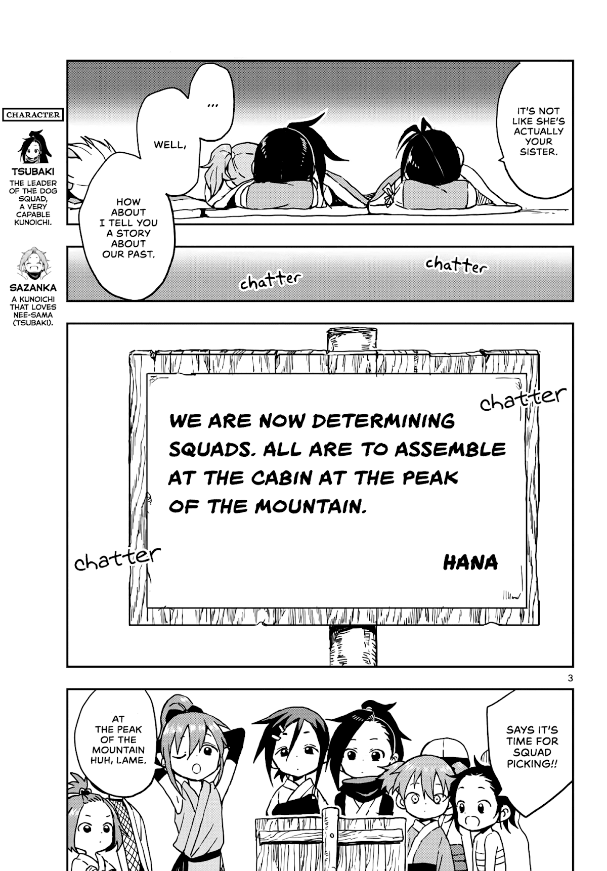 Kunoichi Tsubaki no Mune no Uchi Chapter 18 page 3 - Chapter 18: Nee-sama.