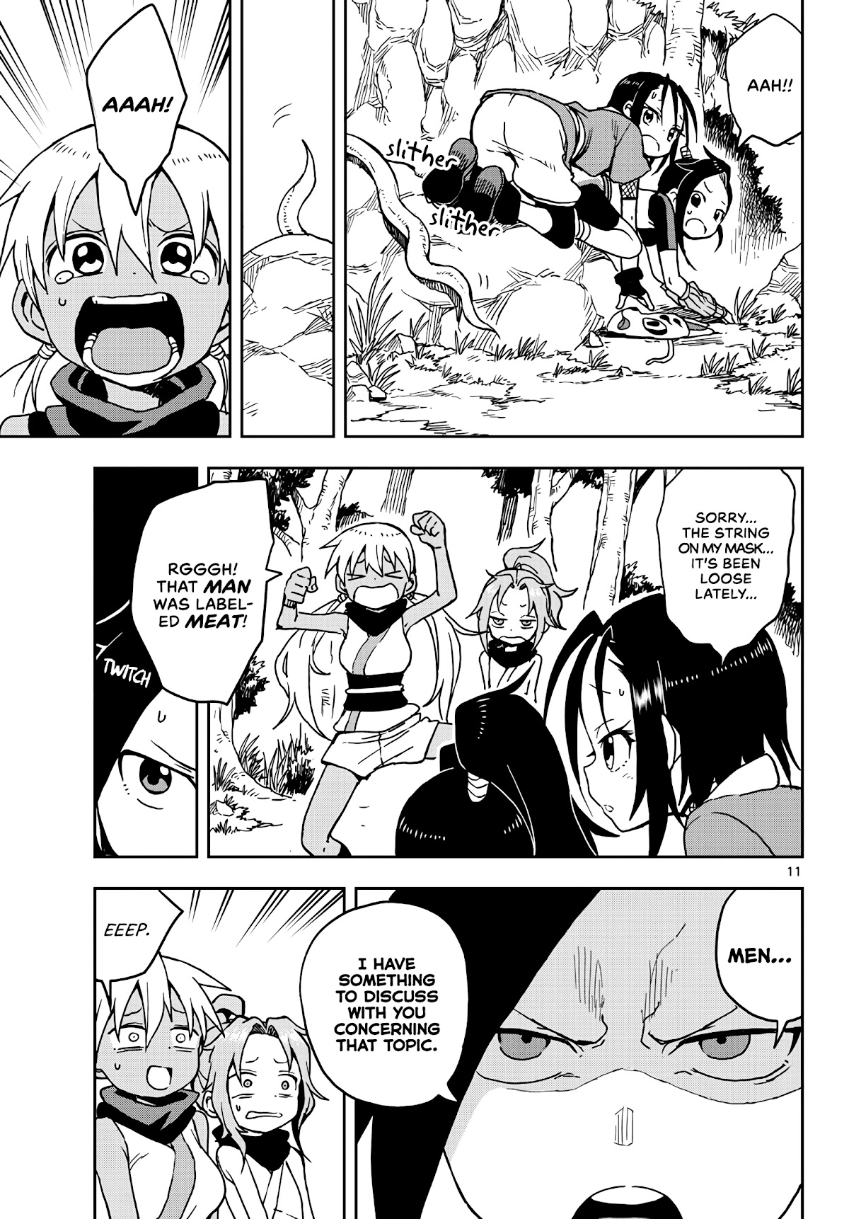 Kunoichi Tsubaki no Mune no Uchi Chapter 19 page 12 - Chapter 19: Snake and Man.