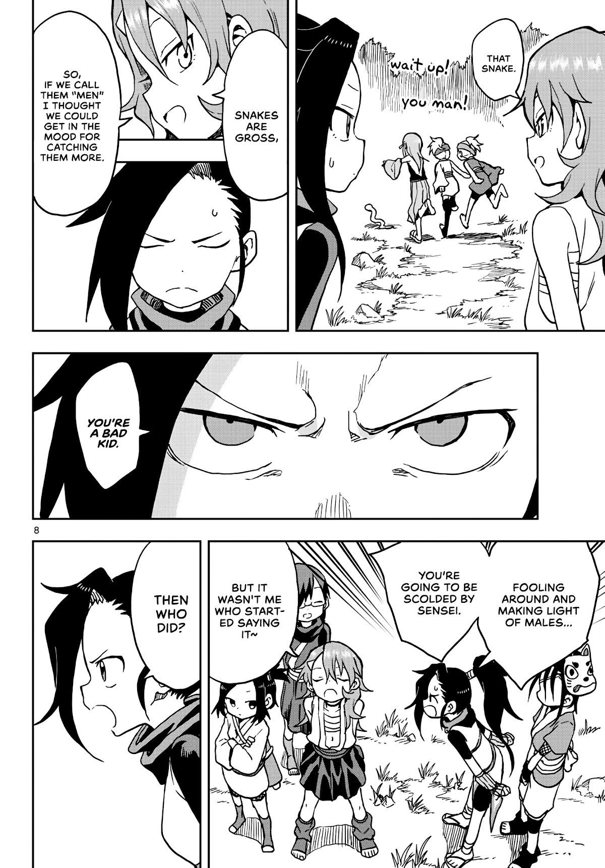 Kunoichi Tsubaki no Mune no Uchi Chapter 19 page 9 - Chapter 19: Snake and Man.